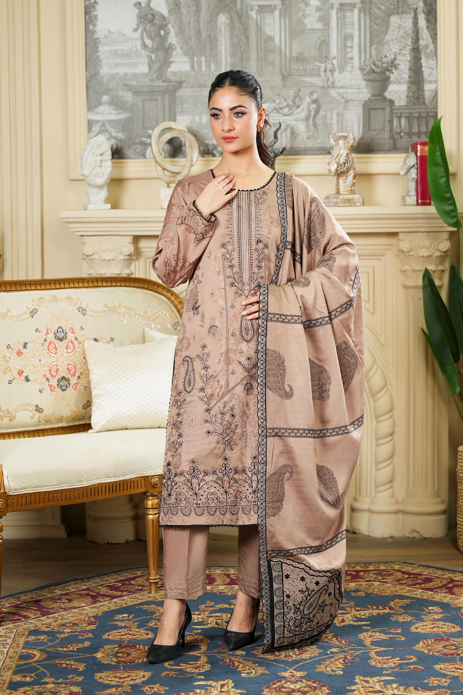 NISSA Viscose EMB Shirt & Dupatta VOL-2427