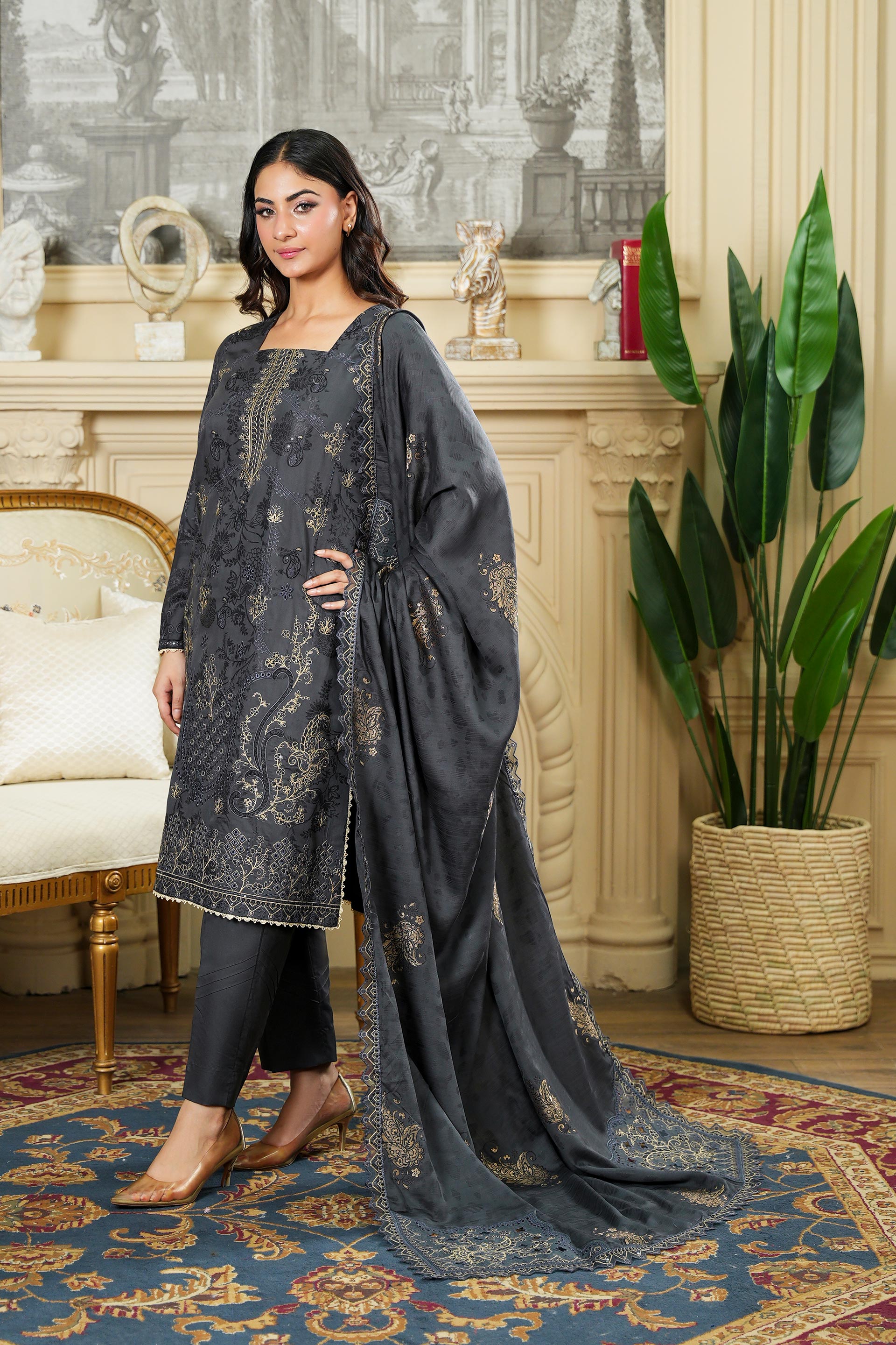 NISSA Viscose EMB Shirt & Dupatta VOL-2427