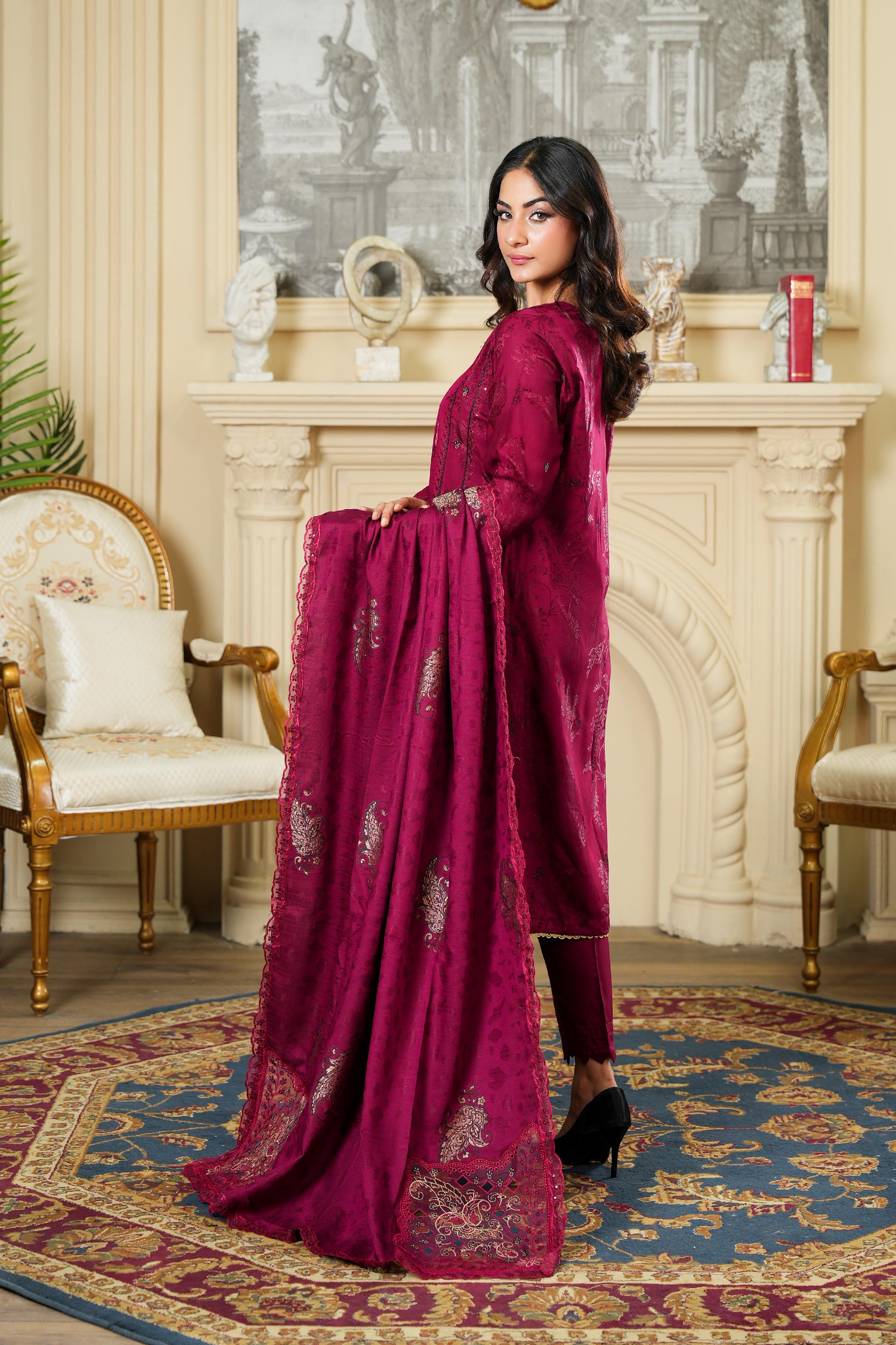 NISSA Viscose EMB Shirt & Dupatta VOL-2427