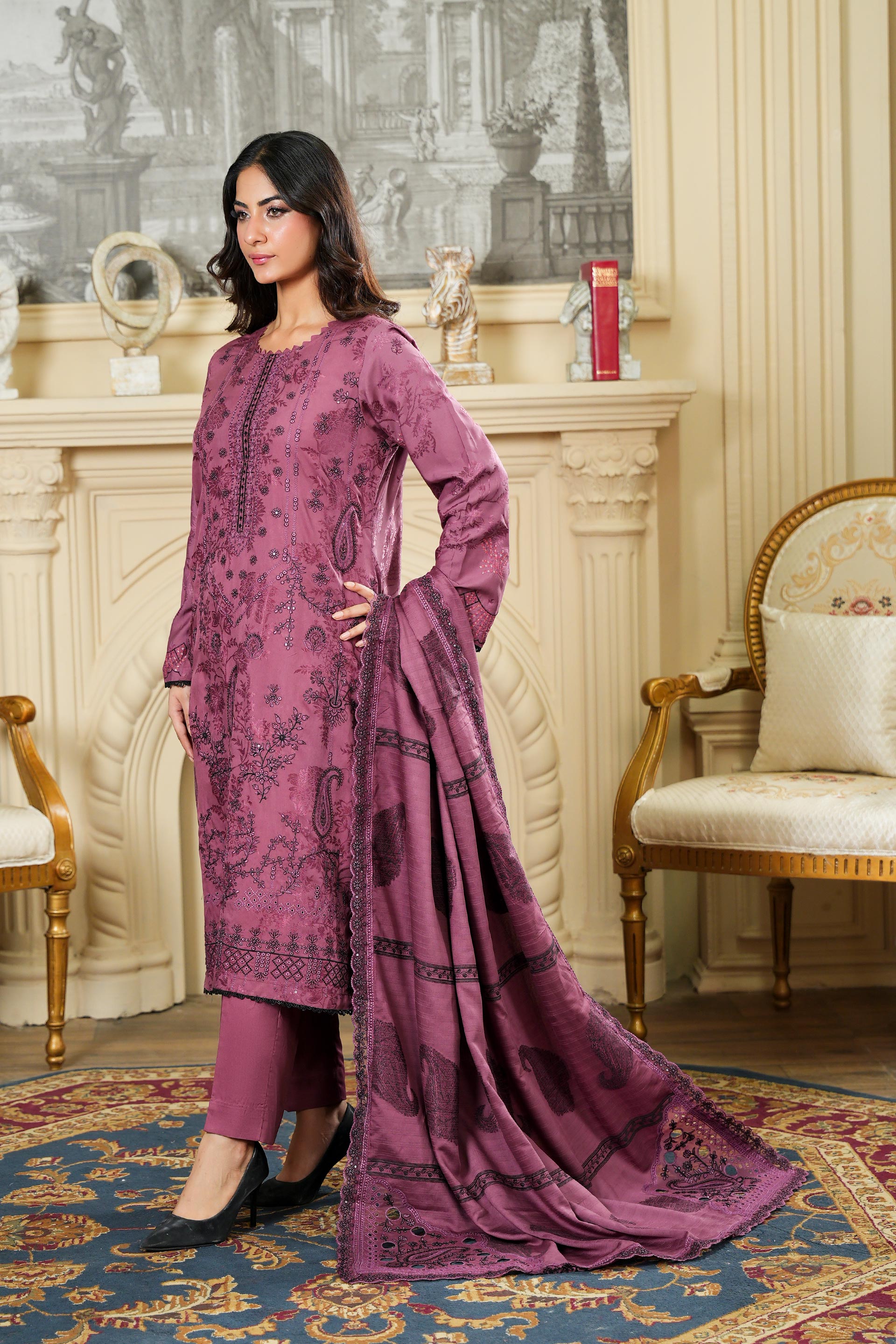 NISSA Viscose EMB Shirt & Dupatta VOL-2427