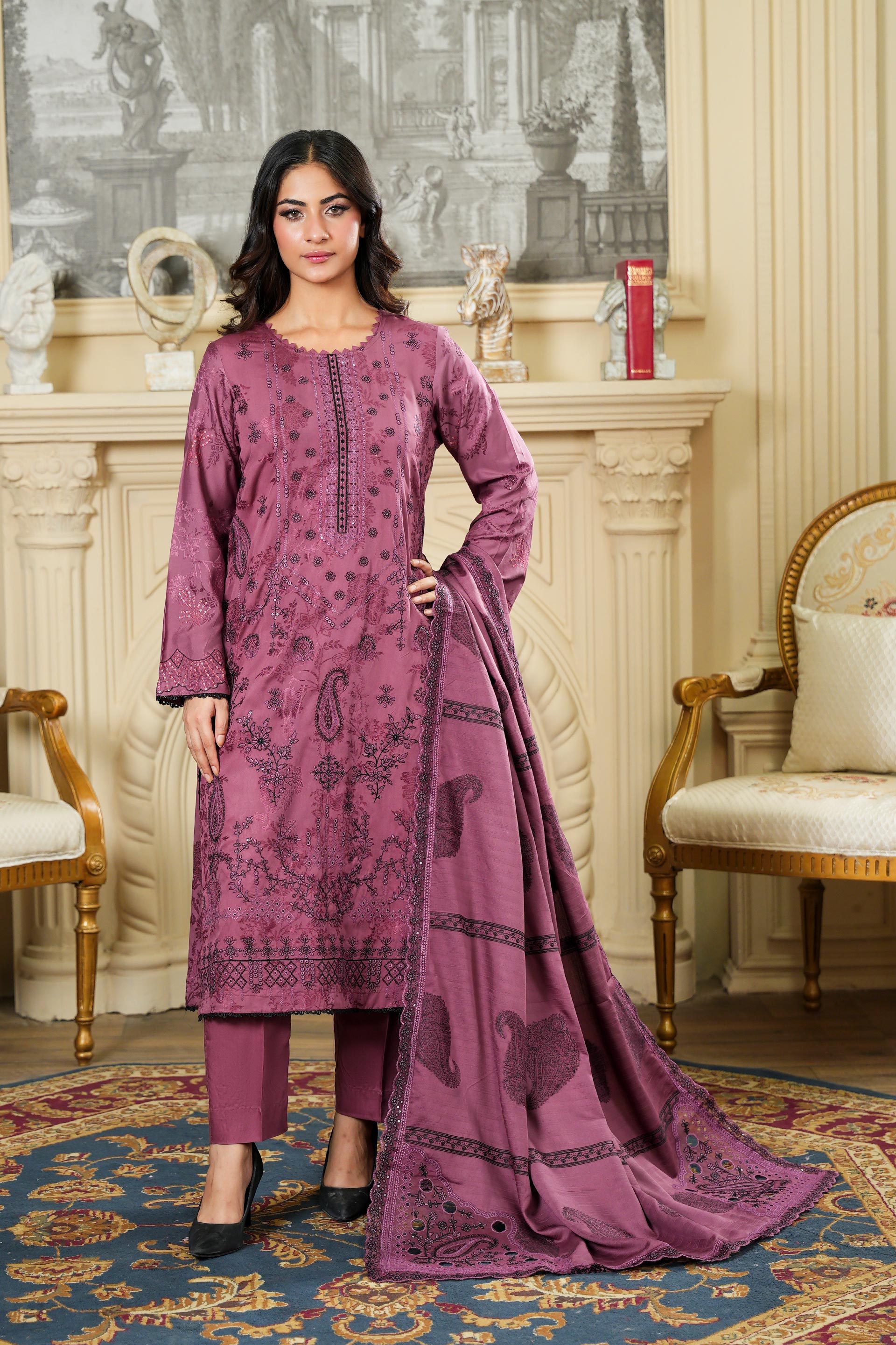 NISSA Viscose EMB Shirt & Dupatta VOL-2427