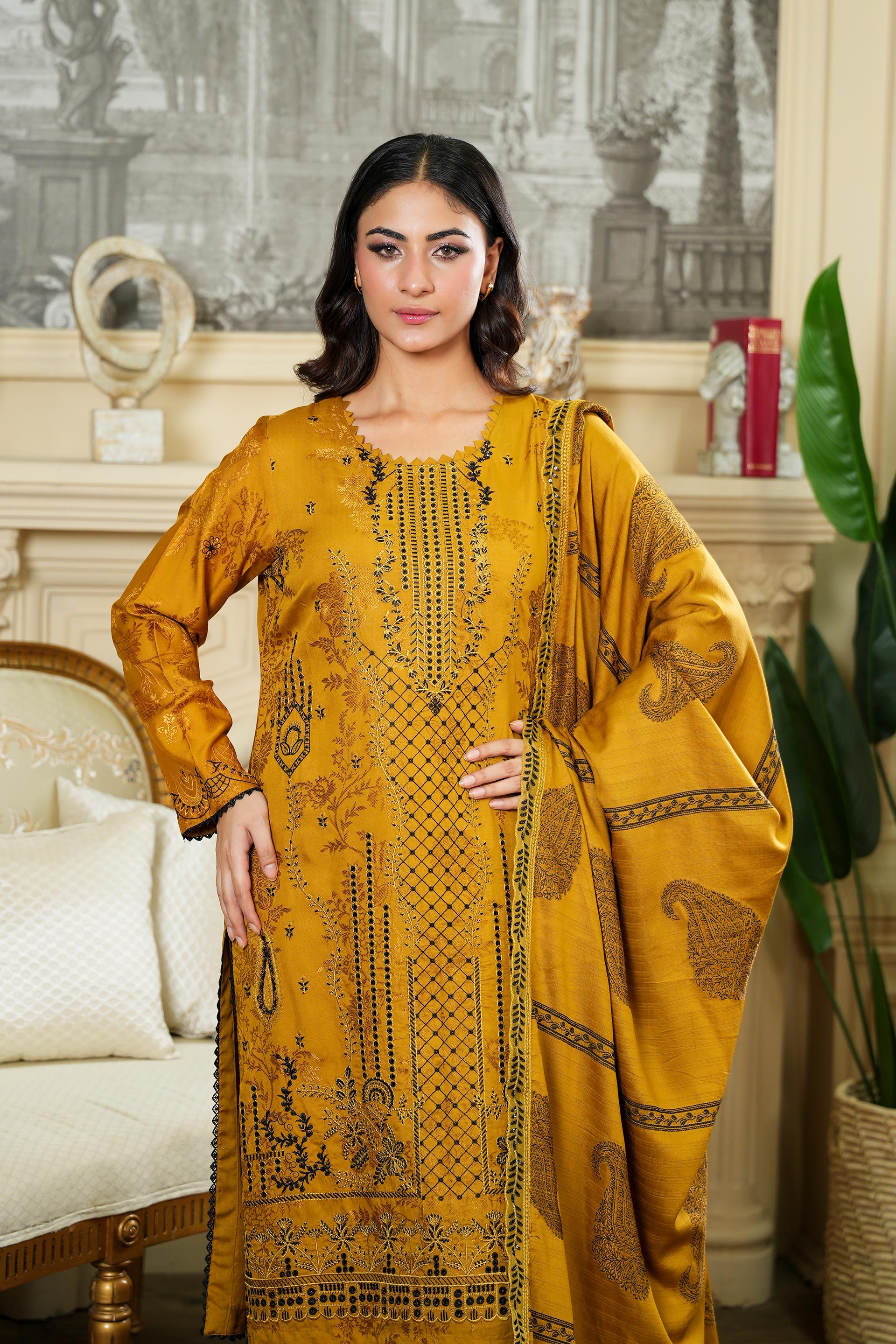NISSA Viscose EMB Shirt & Dupatta VOL-2427