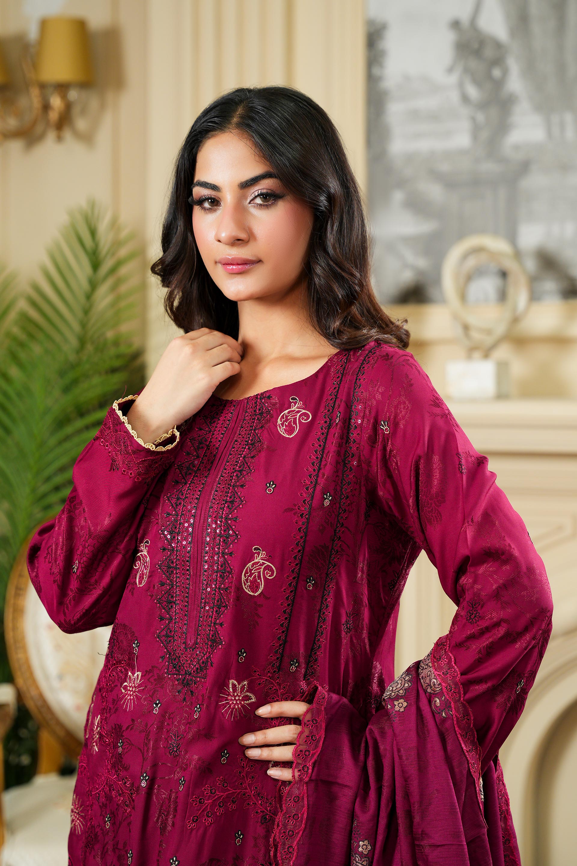 NISSA Viscose EMB Shirt & Dupatta VOL-2427