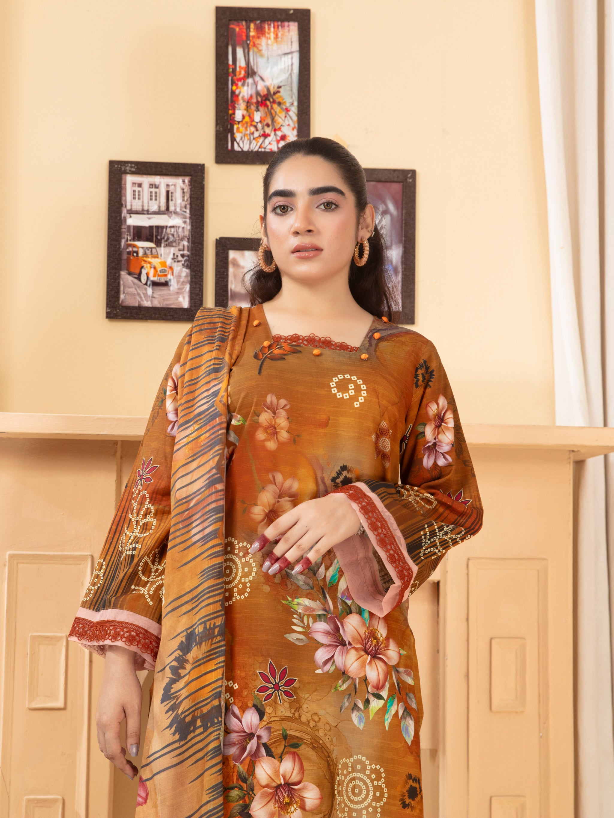 ALEEZAY Viscose PRINT Shirt & Dupatta Vol-2460