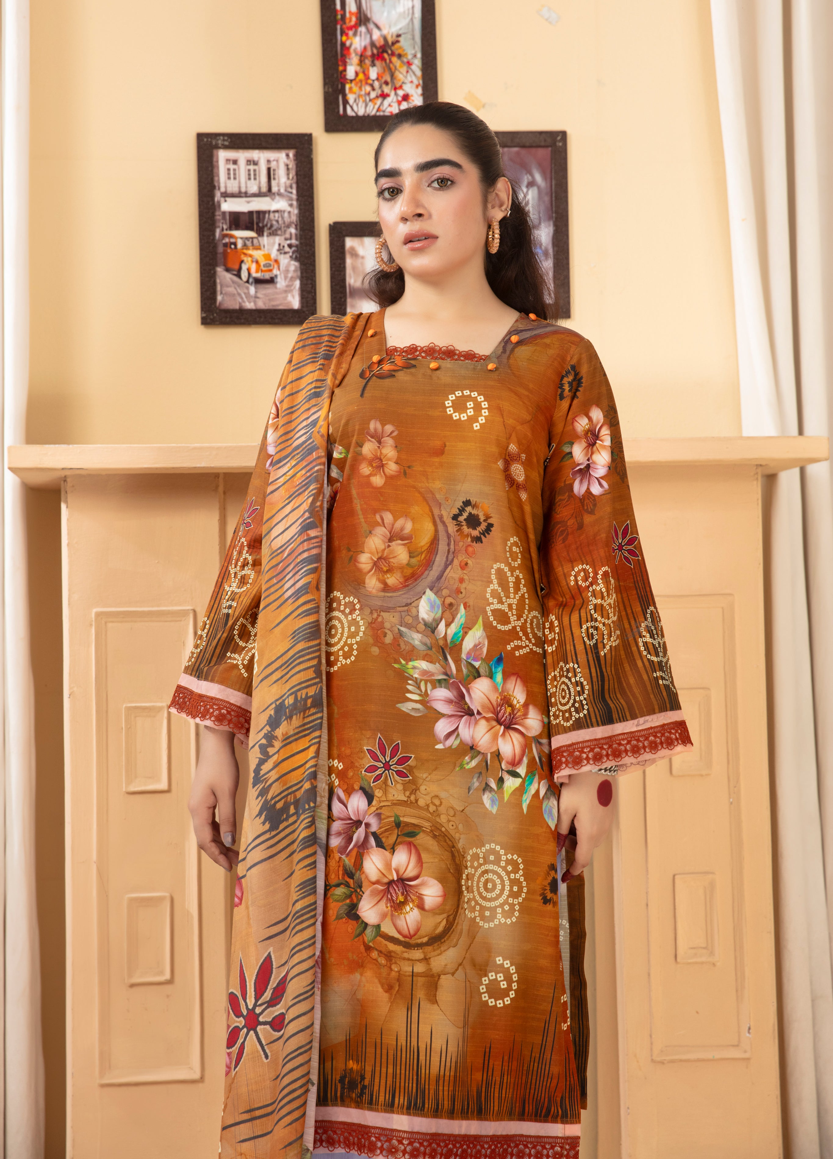 ALEEZAY Viscose PRINT Shirt & Dupatta Vol-2460