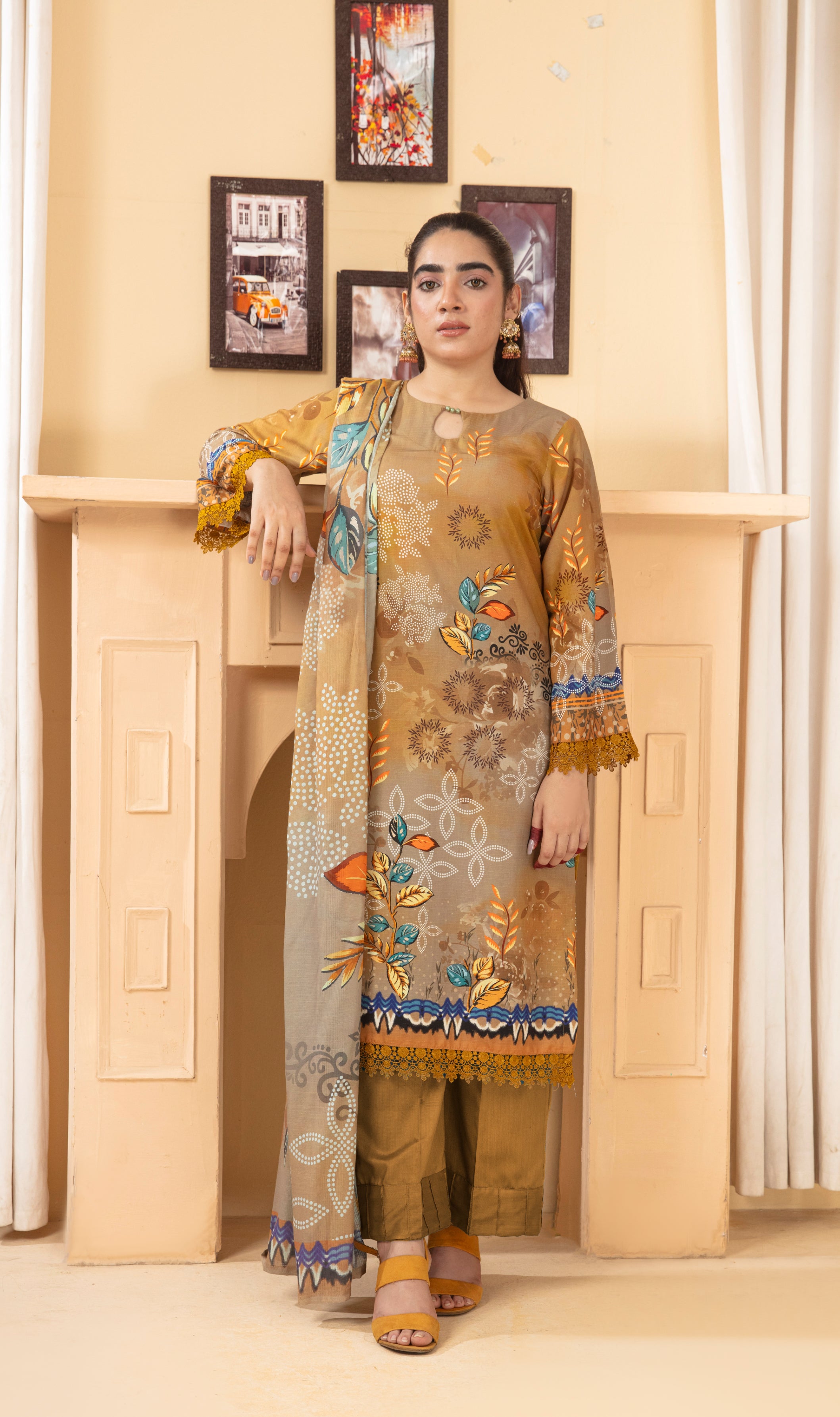 ALEEZAY Viscose PRINT Shirt & Dupatta Vol-2460