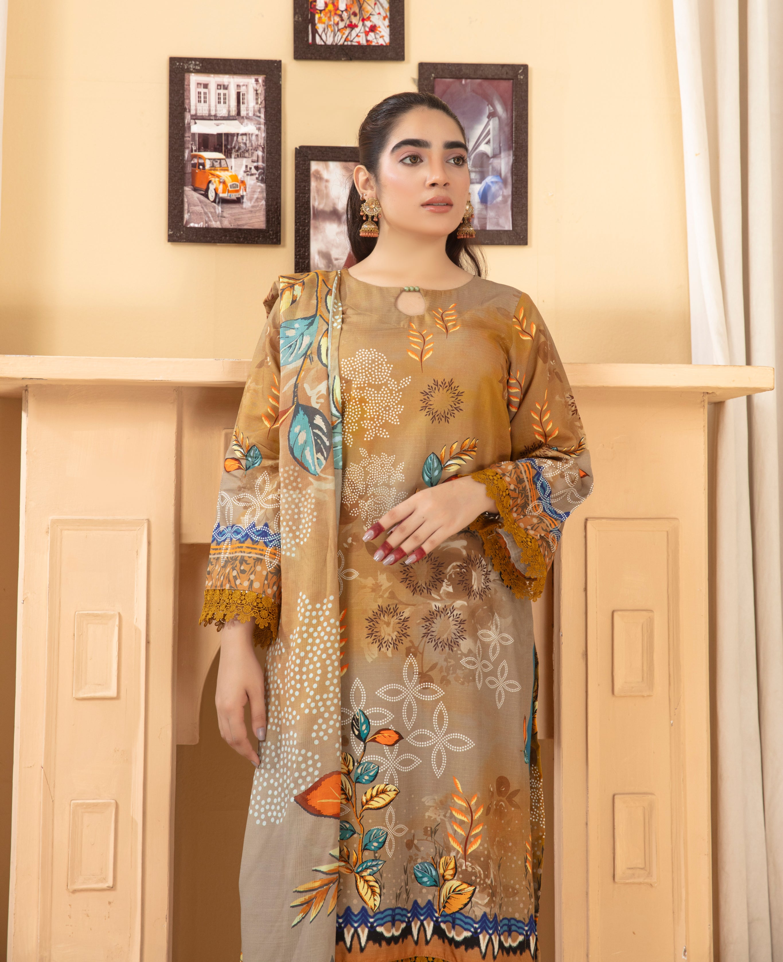 ALEEZAY Viscose PRINT Shirt & Dupatta Vol-2460