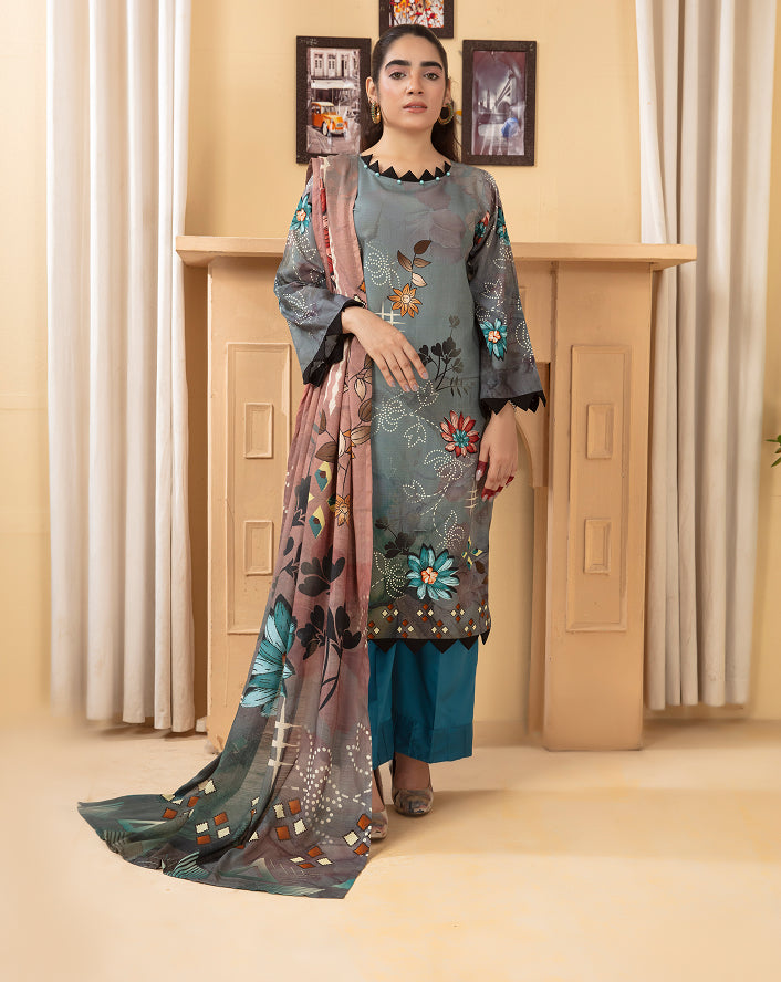 ALEEZAY Viscose PRINT Shirt & Dupatta Vol-2460
