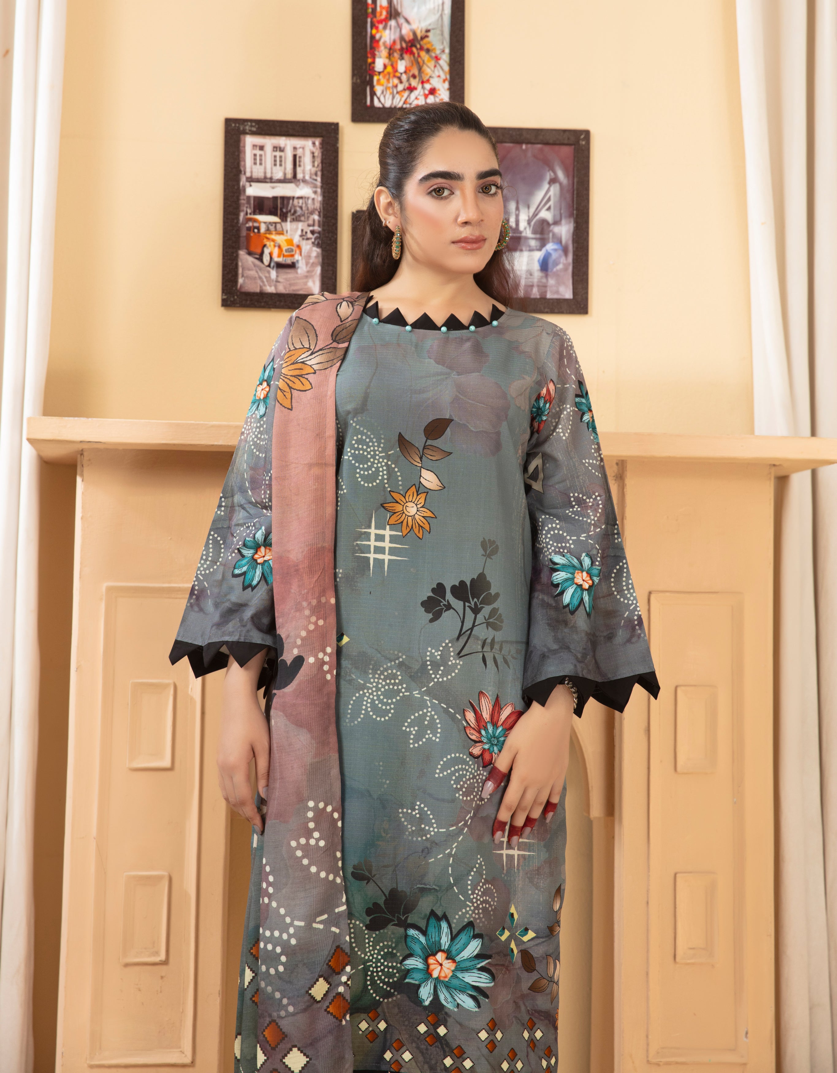 ALEEZAY Viscose PRINT Shirt & Dupatta Vol-2460