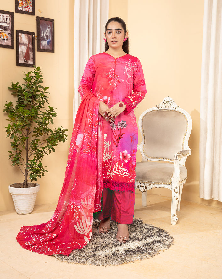 ALEEZAY Viscose PRINT Shirt & Dupatta Vol-2460