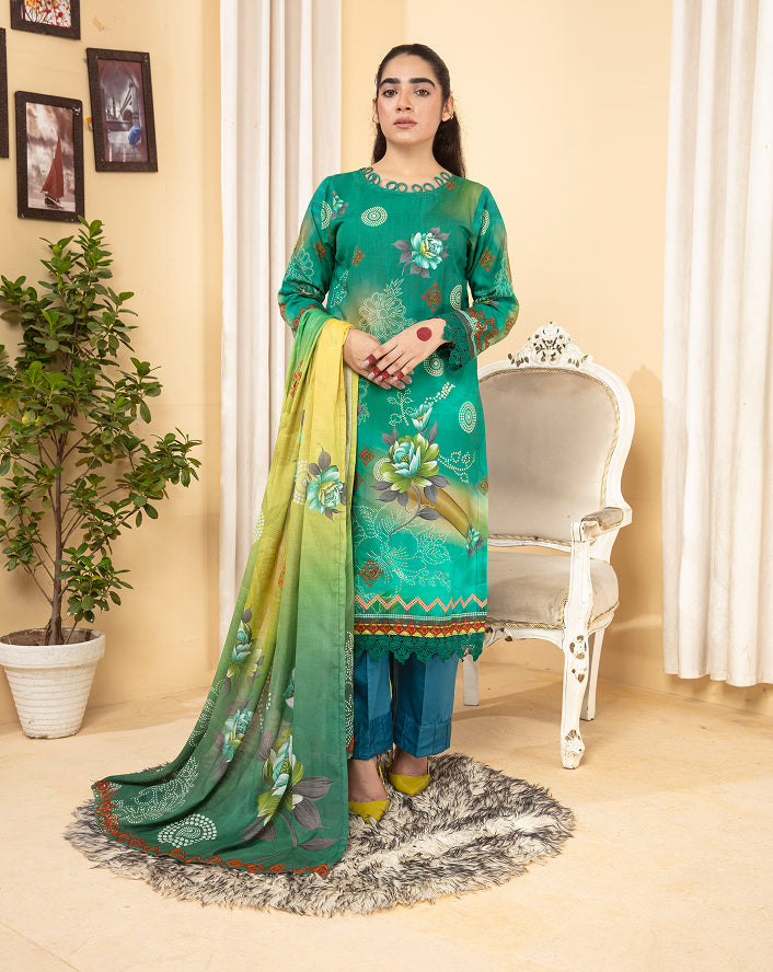 ALEEZAY Viscose PRINT Shirt & Dupatta Vol-2460