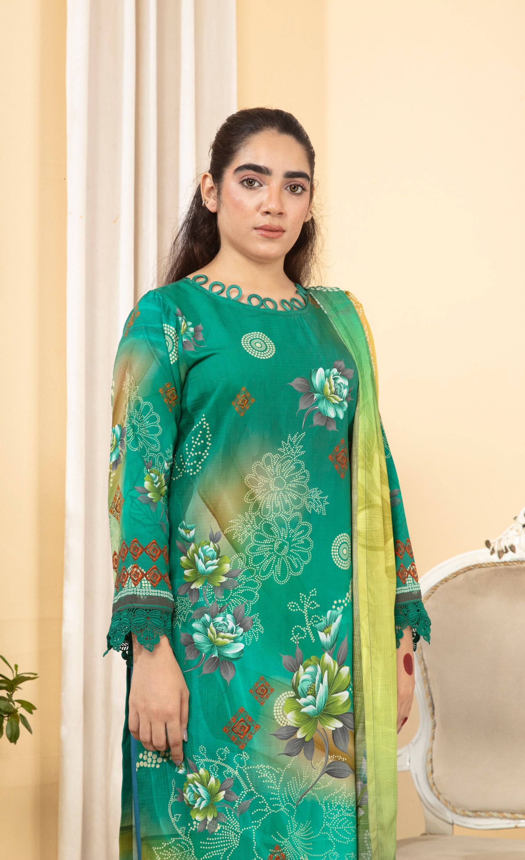 ALEEZAY Viscose PRINT Shirt & Dupatta Vol-2460