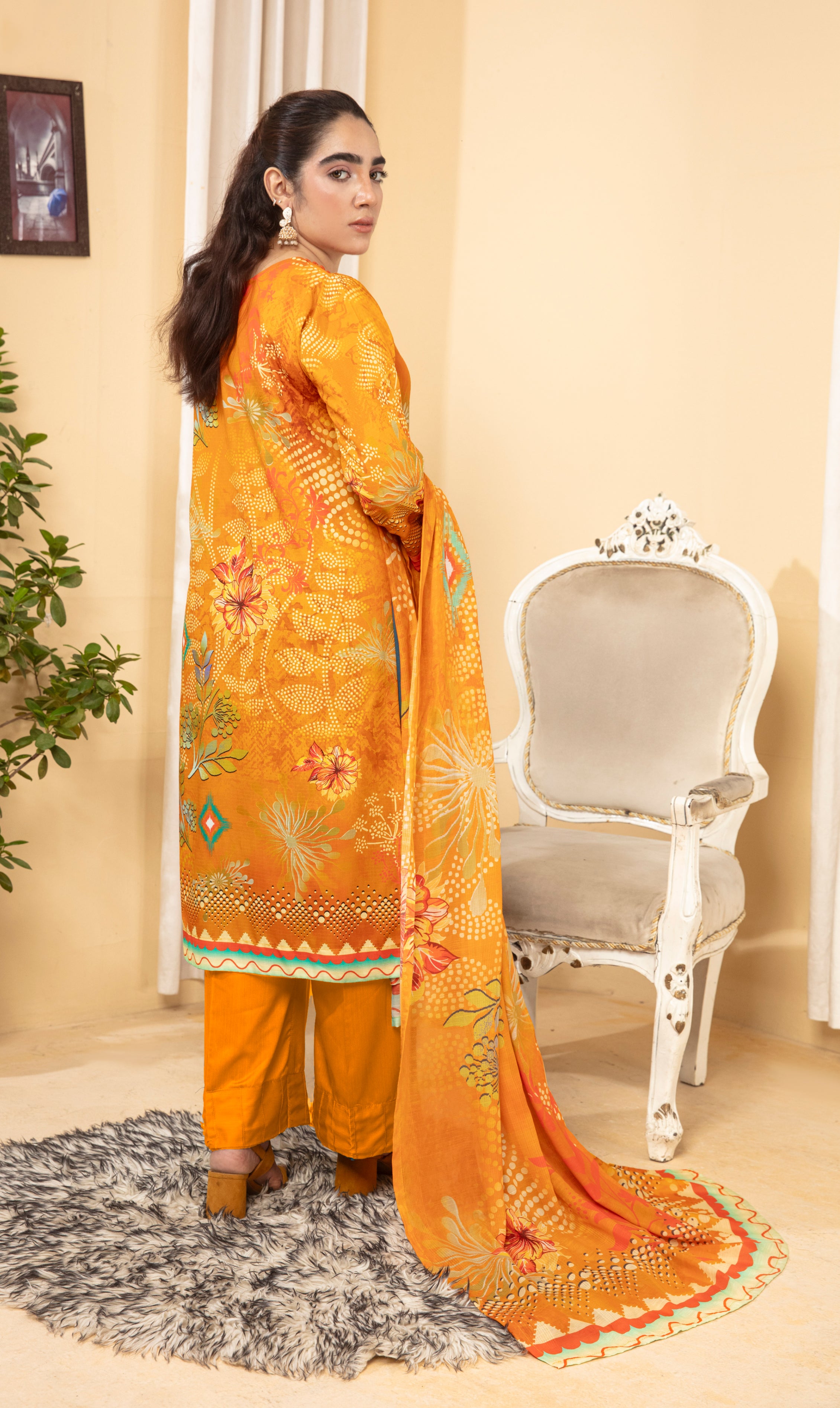 ALEEZAY Viscose PRINT Shirt & Dupatta Vol-2460