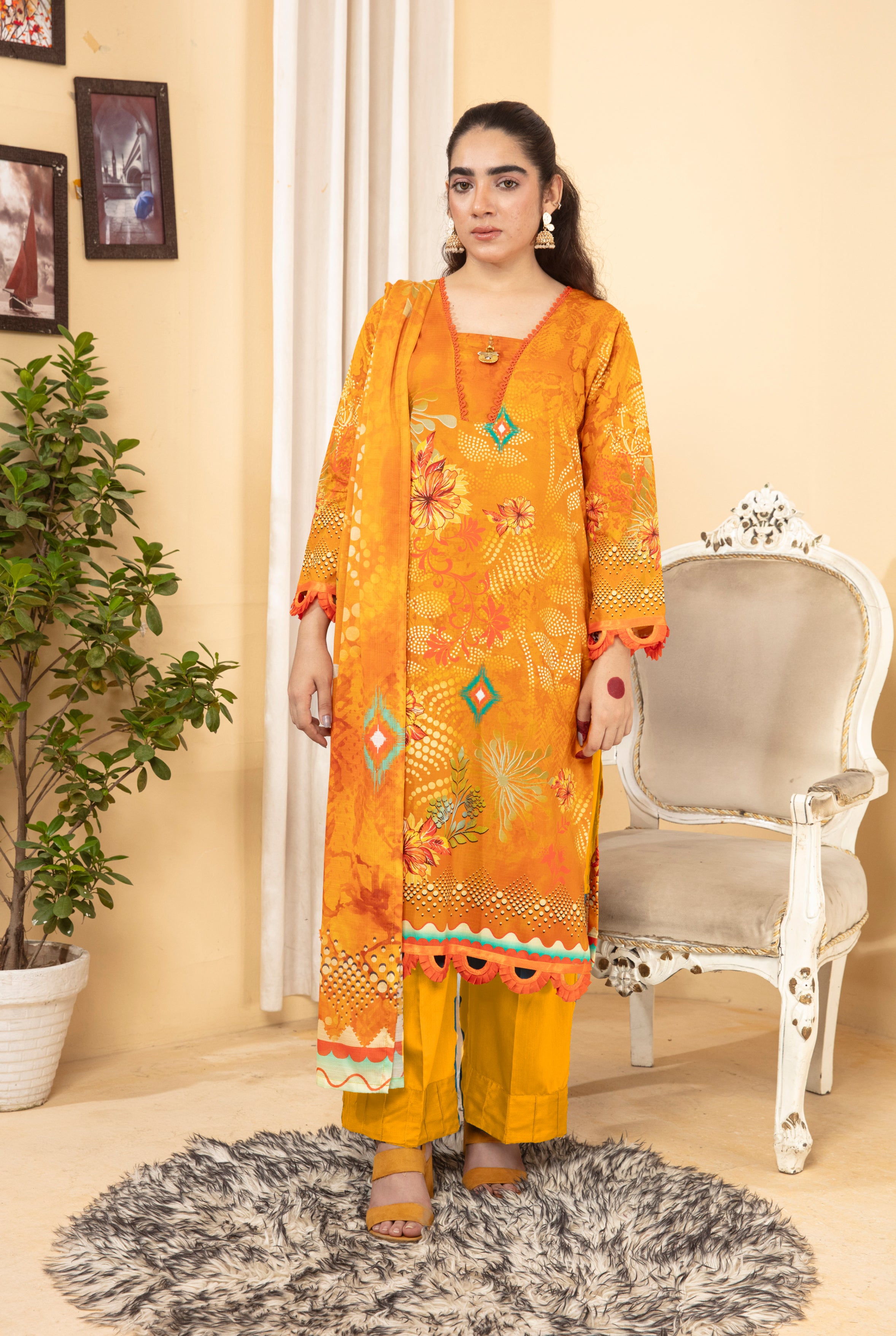 ALEEZAY Viscose PRINT Shirt & Dupatta Vol-2460