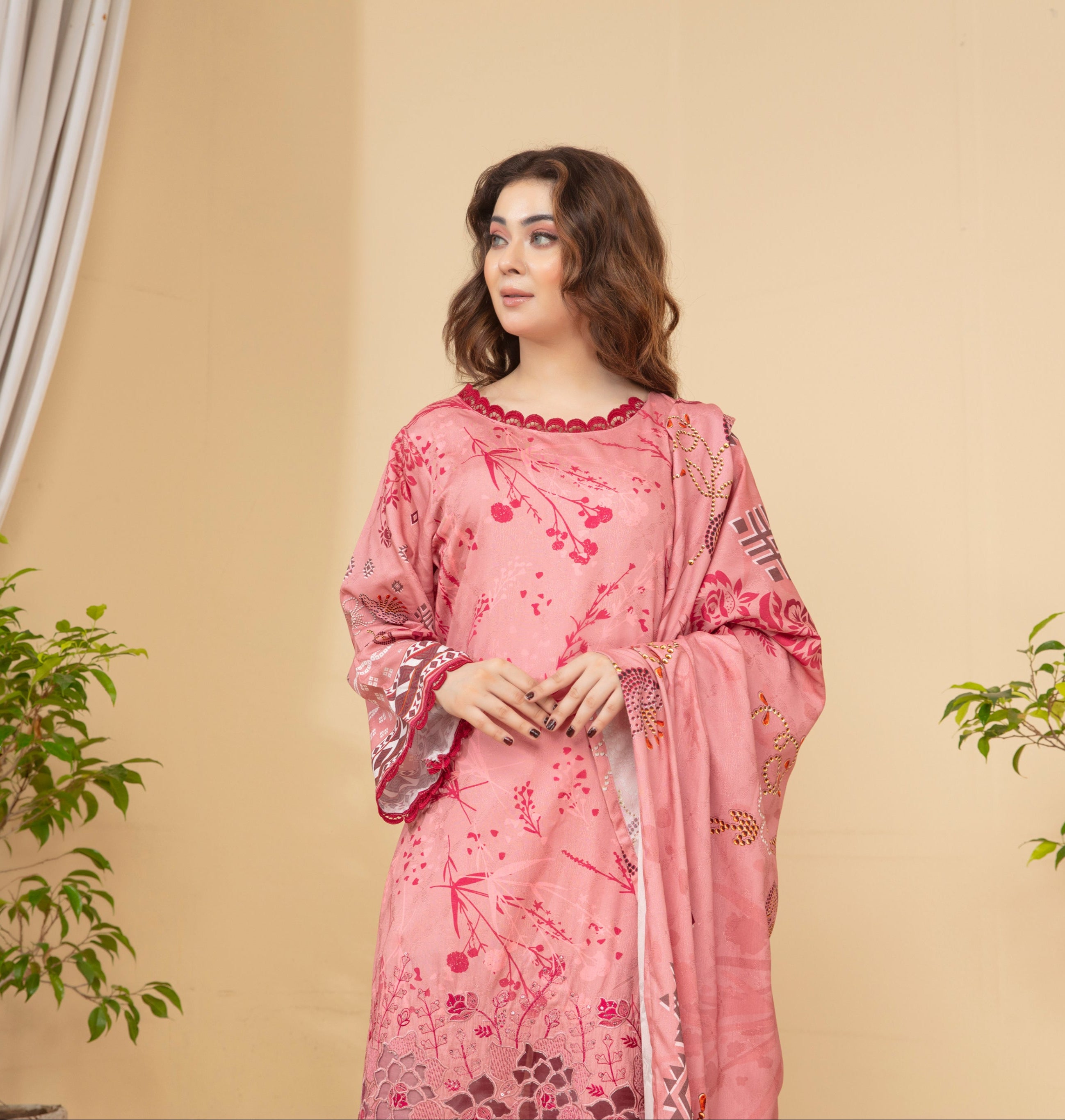 Koh-e-Noor Viscose EMB Shirt & Dupatta Vol-2453