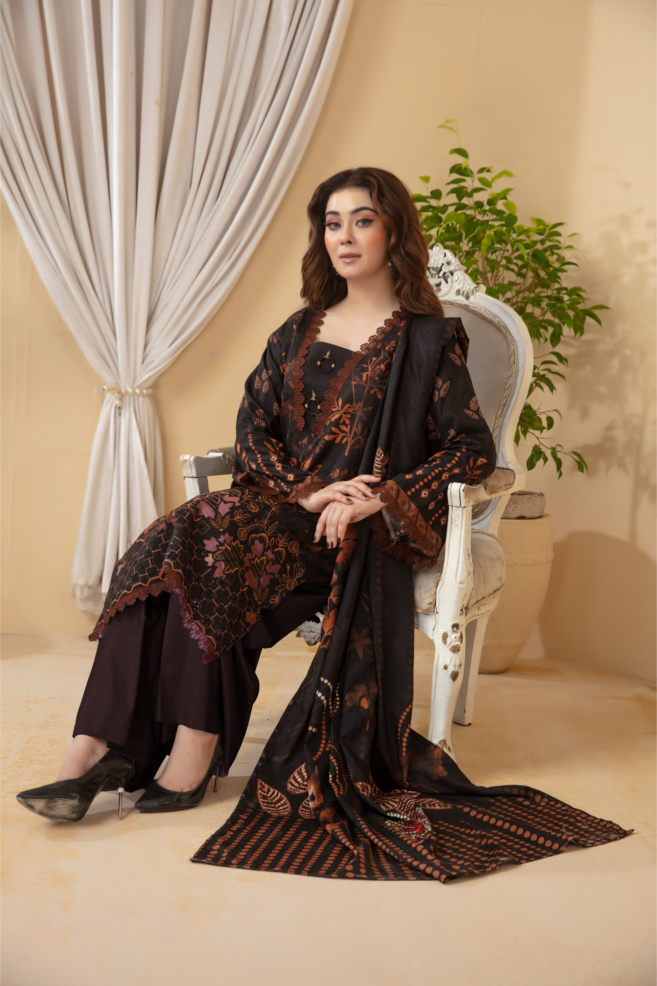 Koh-e-Noor Viscose EMB Shirt & Dupatta Vol-2453