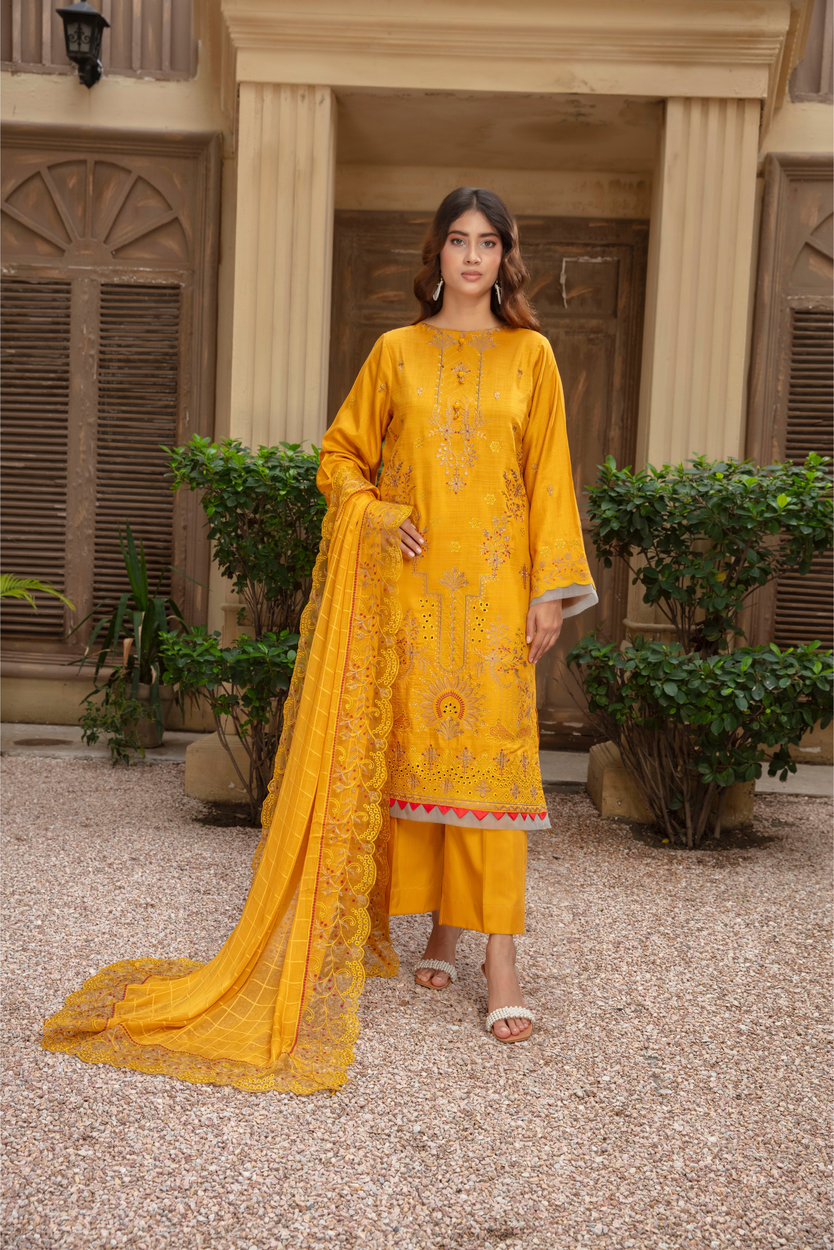ANMOL Viscose EMB Shirt & Dupatta Vol-2401