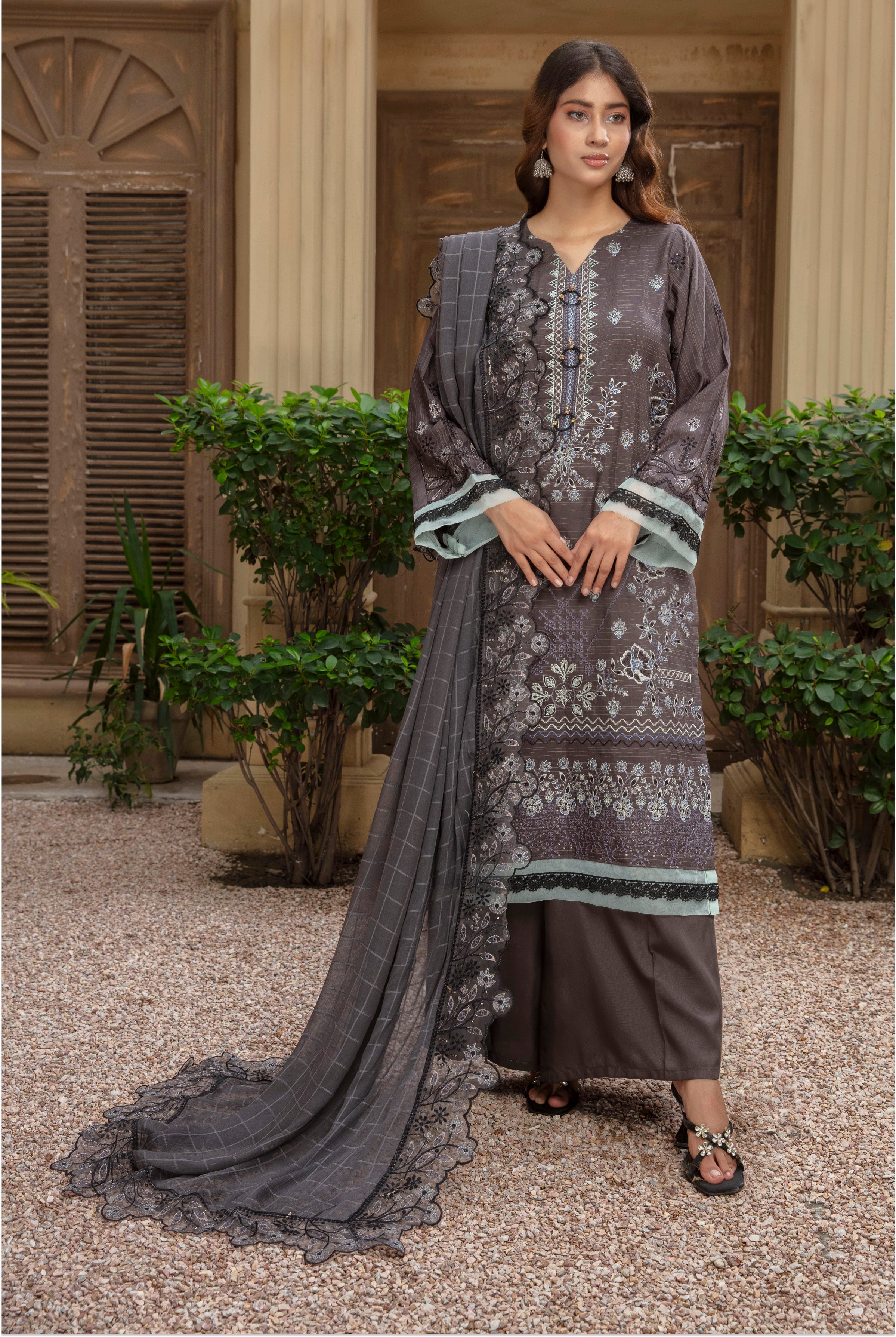 ANMOL Viscose EMB Shirt & Dupatta Vol-2401