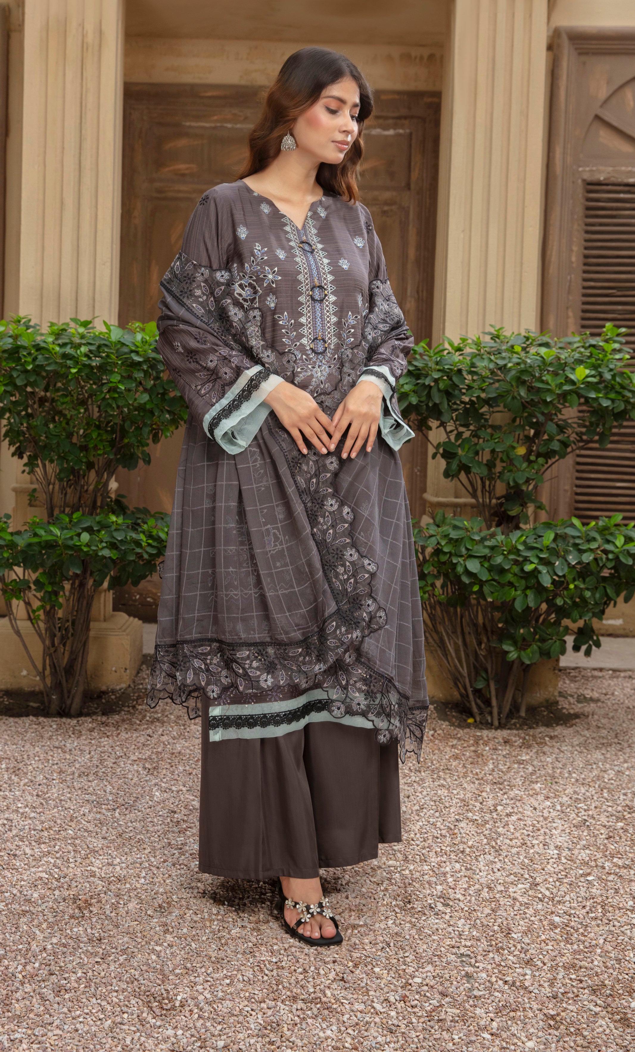 ANMOL Viscose EMB Shirt & Dupatta Vol-2401