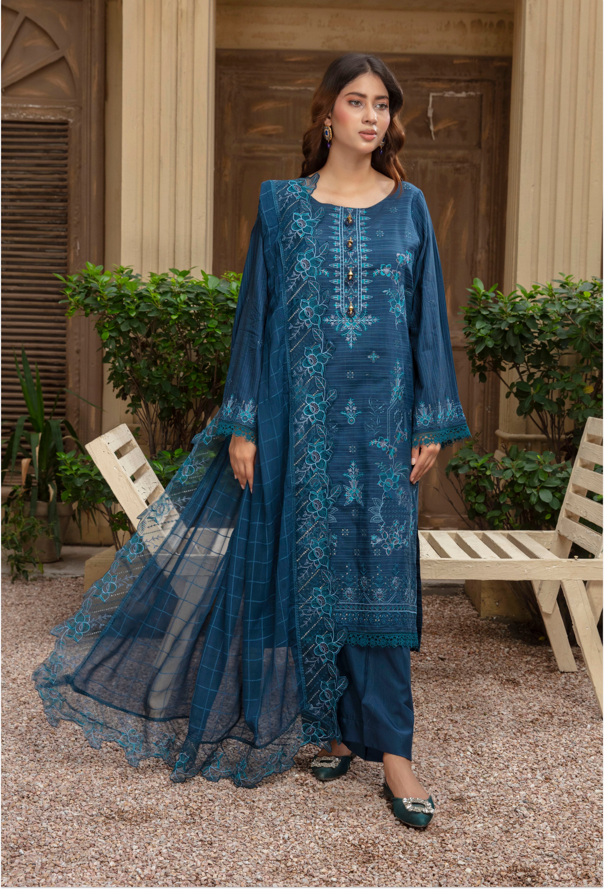 ANMOL Viscose EMB Shirt & Dupatta Vol-2401