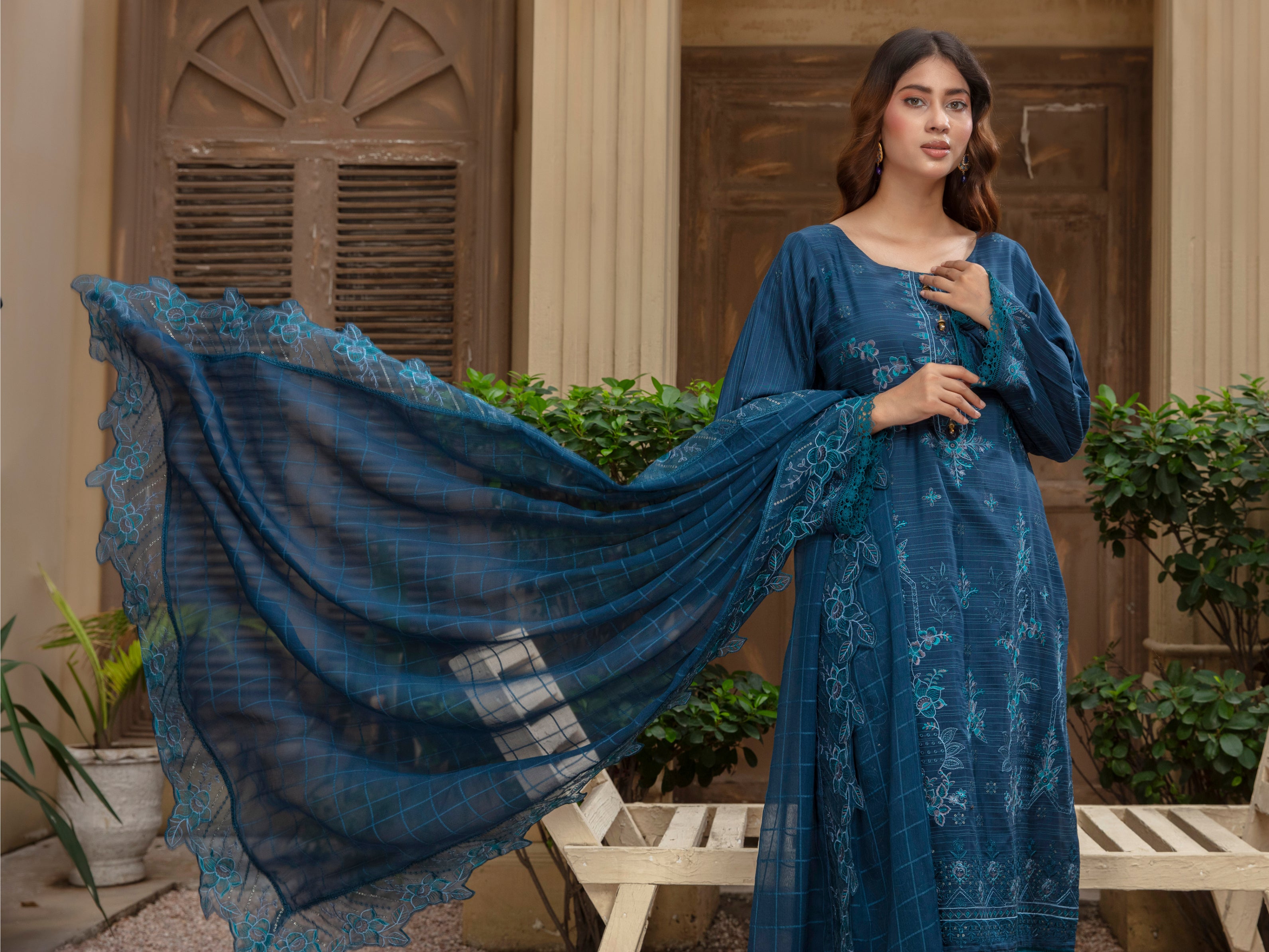 ANMOL Viscose EMB Shirt & Dupatta Vol-2401