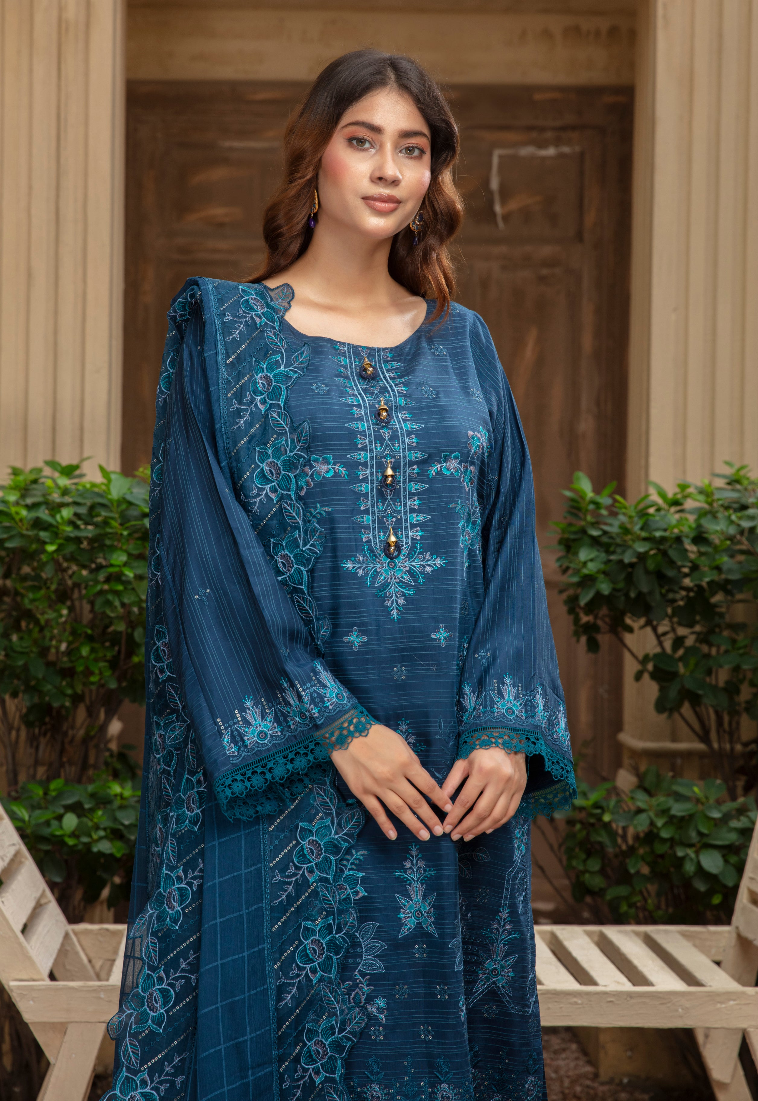 ANMOL Viscose EMB Shirt & Dupatta Vol-2401