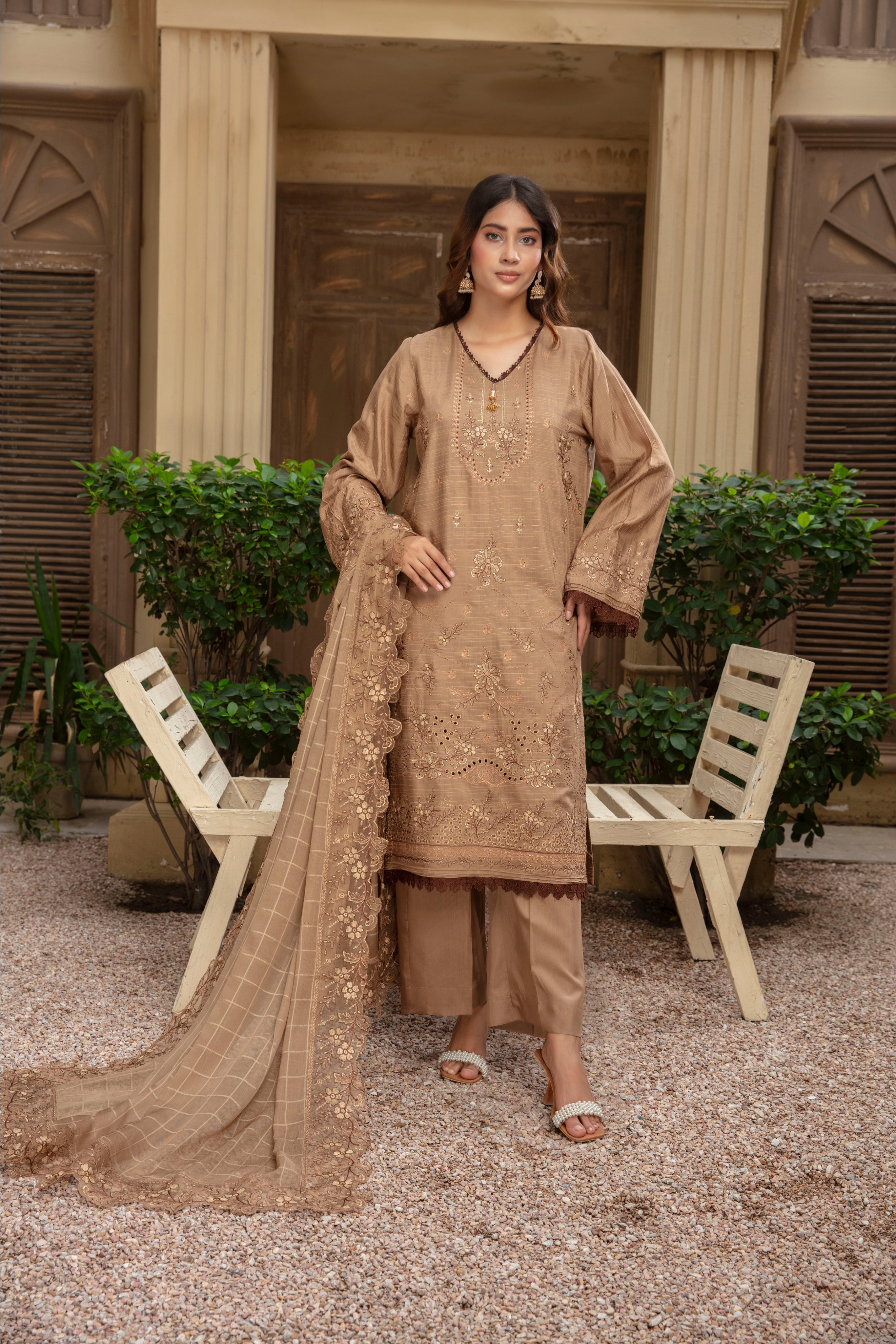 ANMOL Viscose EMB Shirt & Dupatta Vol-2401