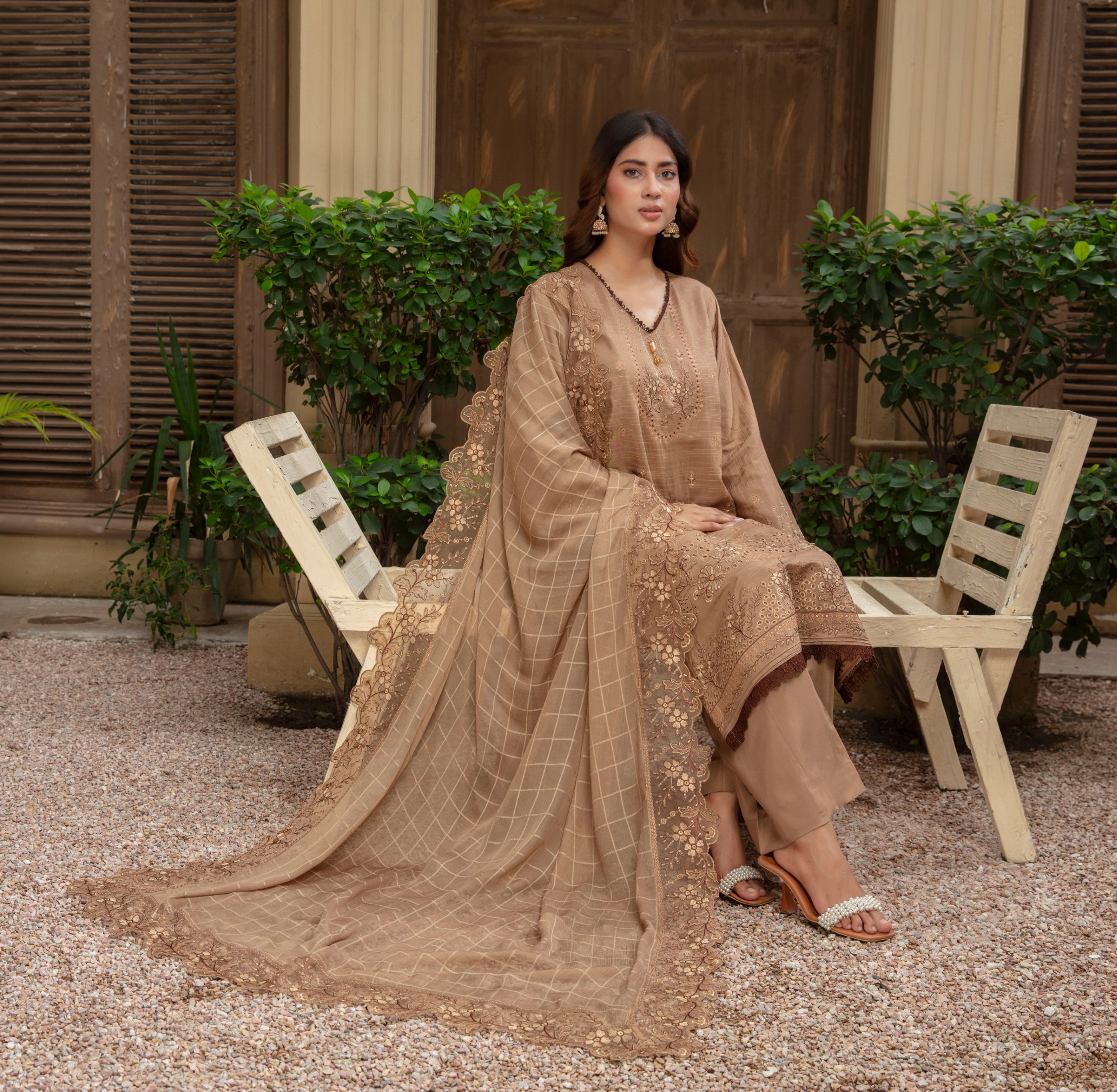 ANMOL Viscose EMB Shirt & Dupatta Vol-2401