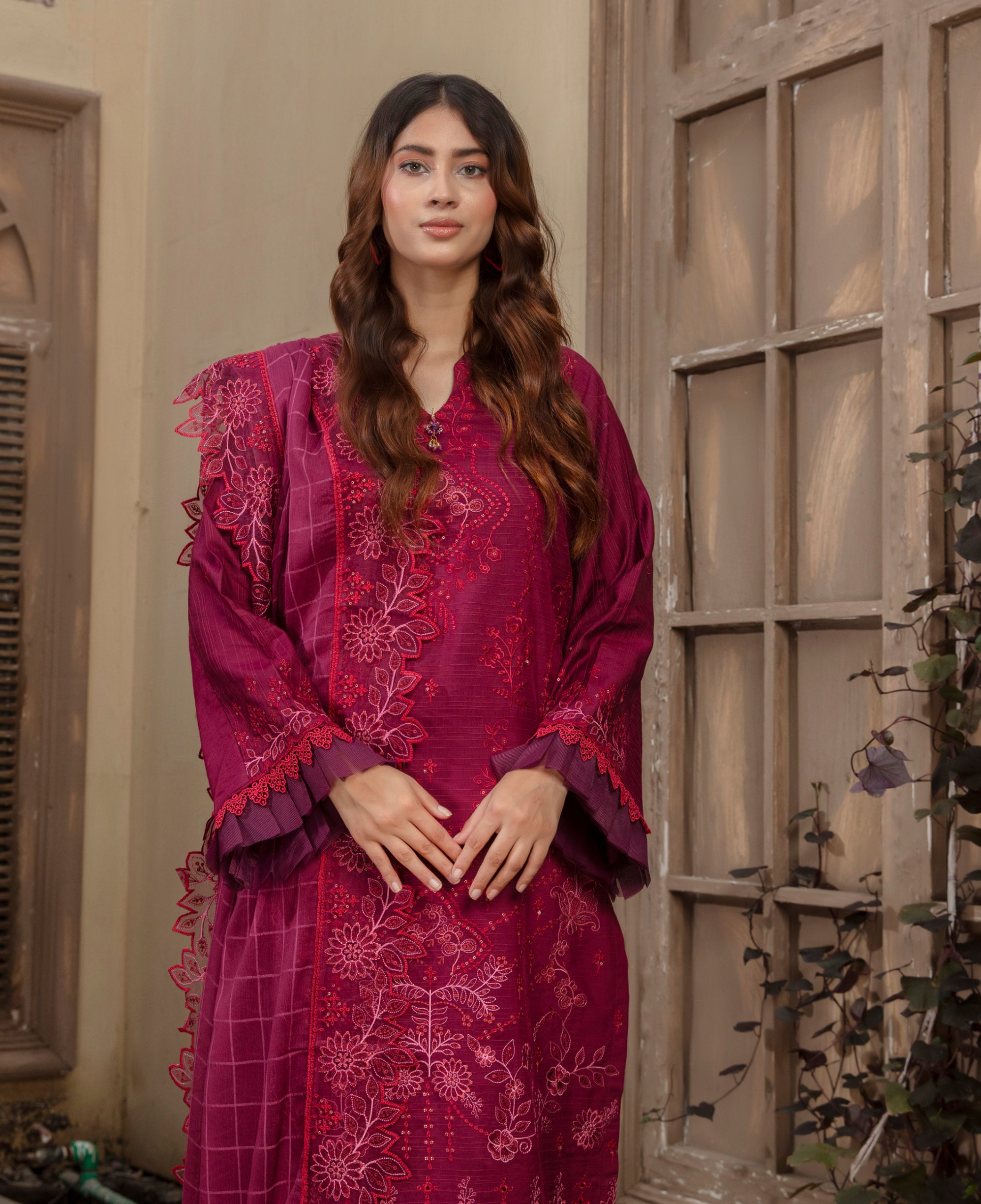 ANMOL Viscose EMB Shirt & Dupatta Vol-2401