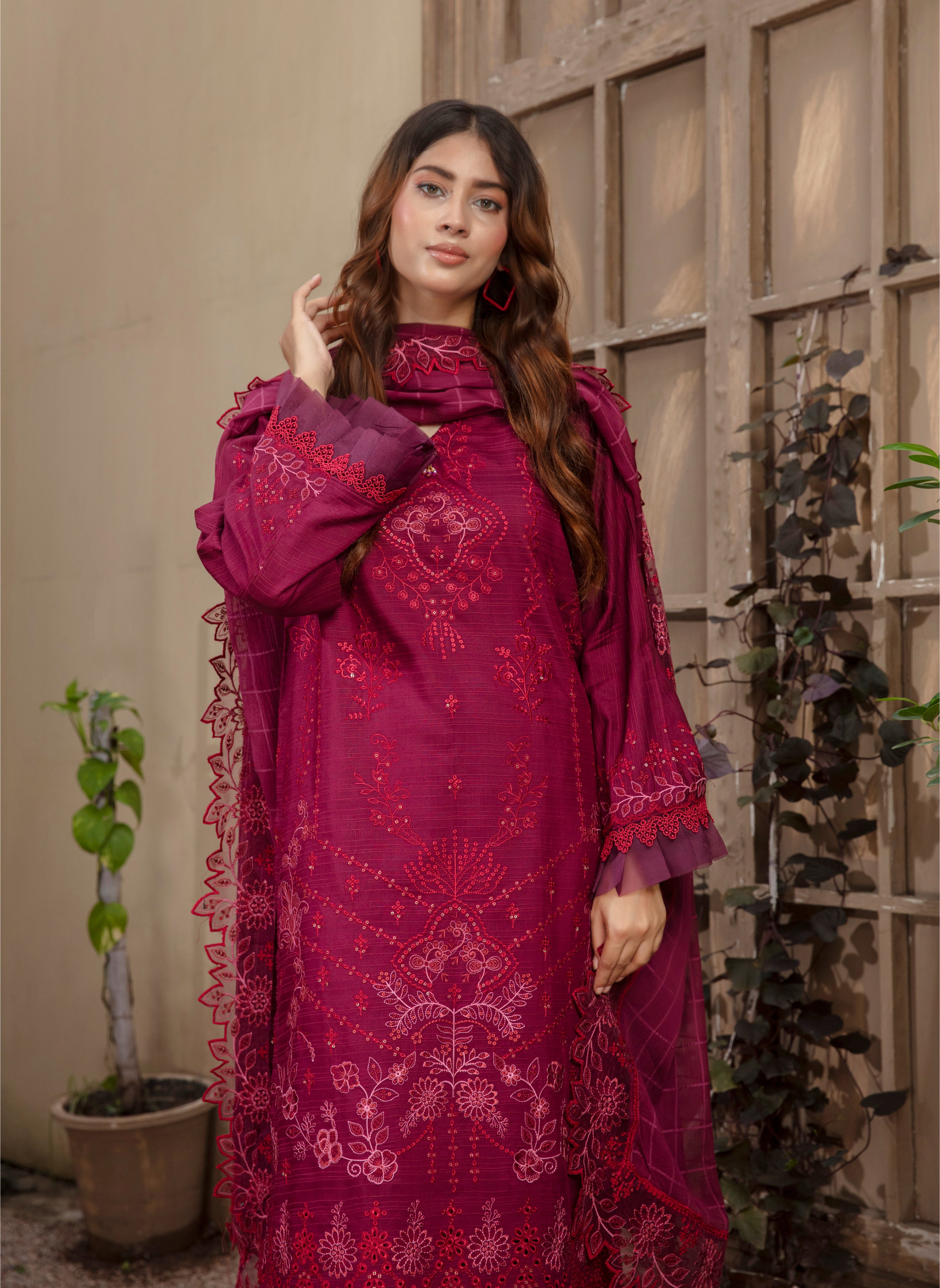 ANMOL Viscose EMB Shirt & Dupatta Vol-2401