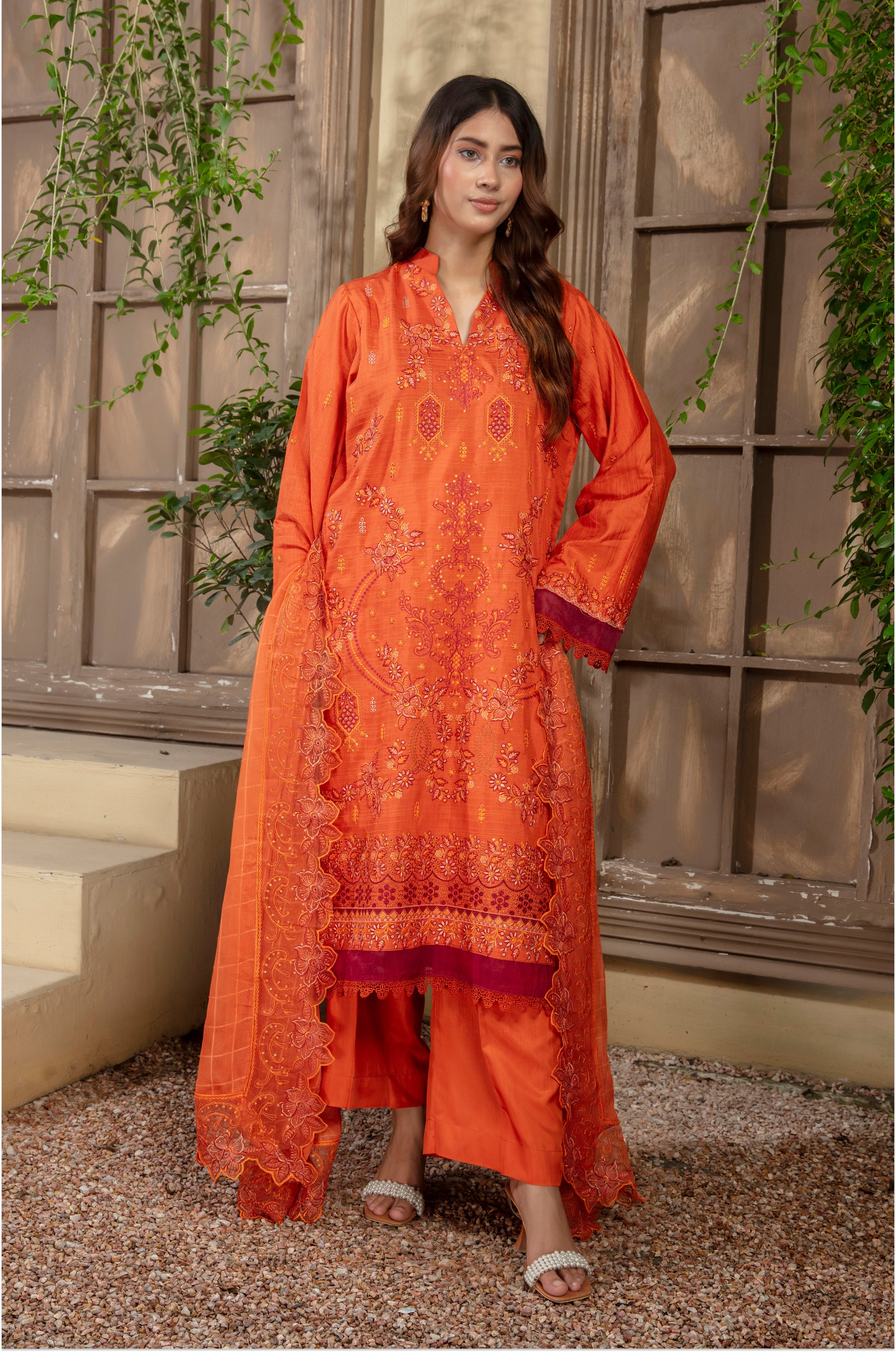 ANMOL Viscose EMB Shirt & Dupatta Vol-2401