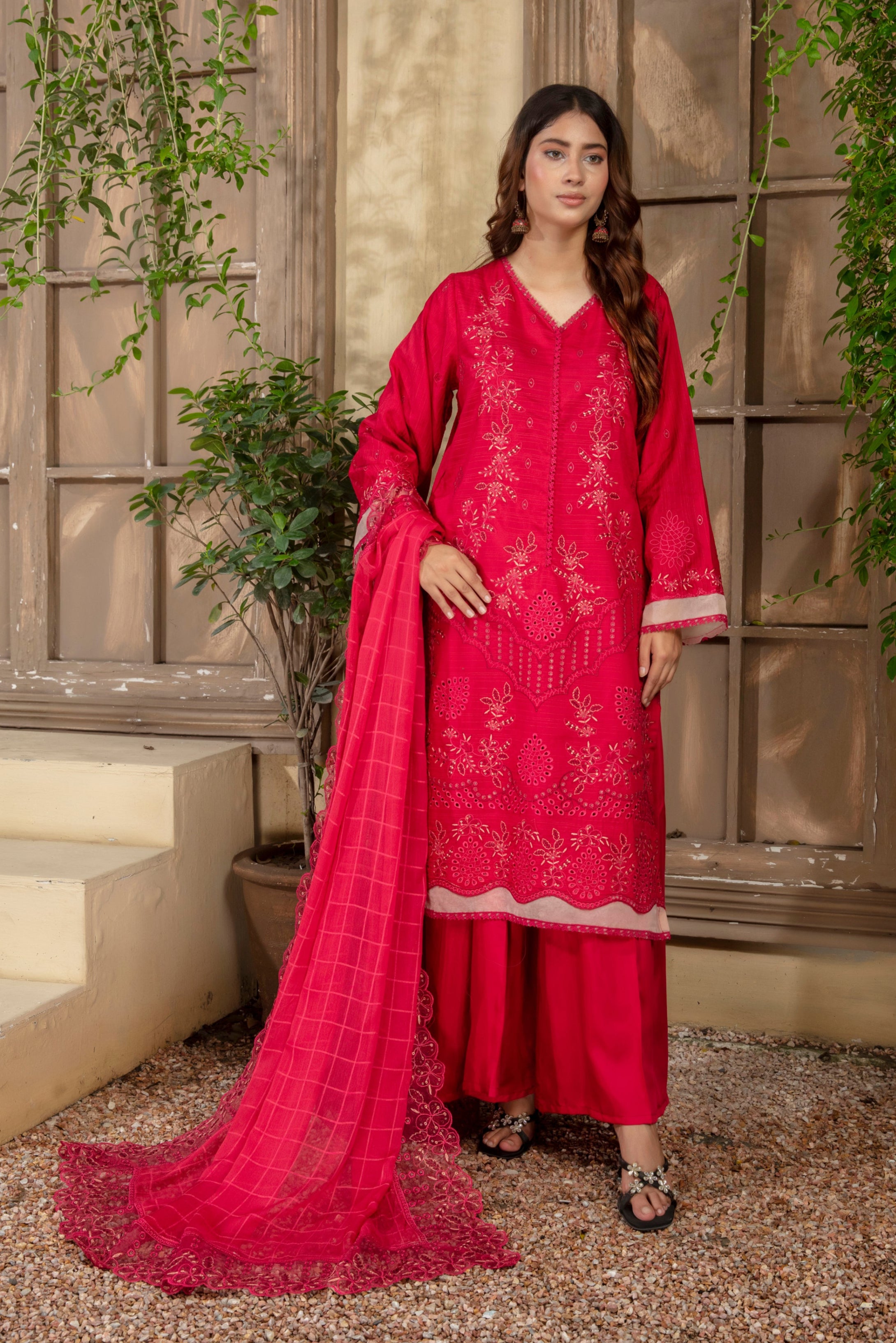 ANMOL Viscose EMB Shirt & Dupatta Vol-2401