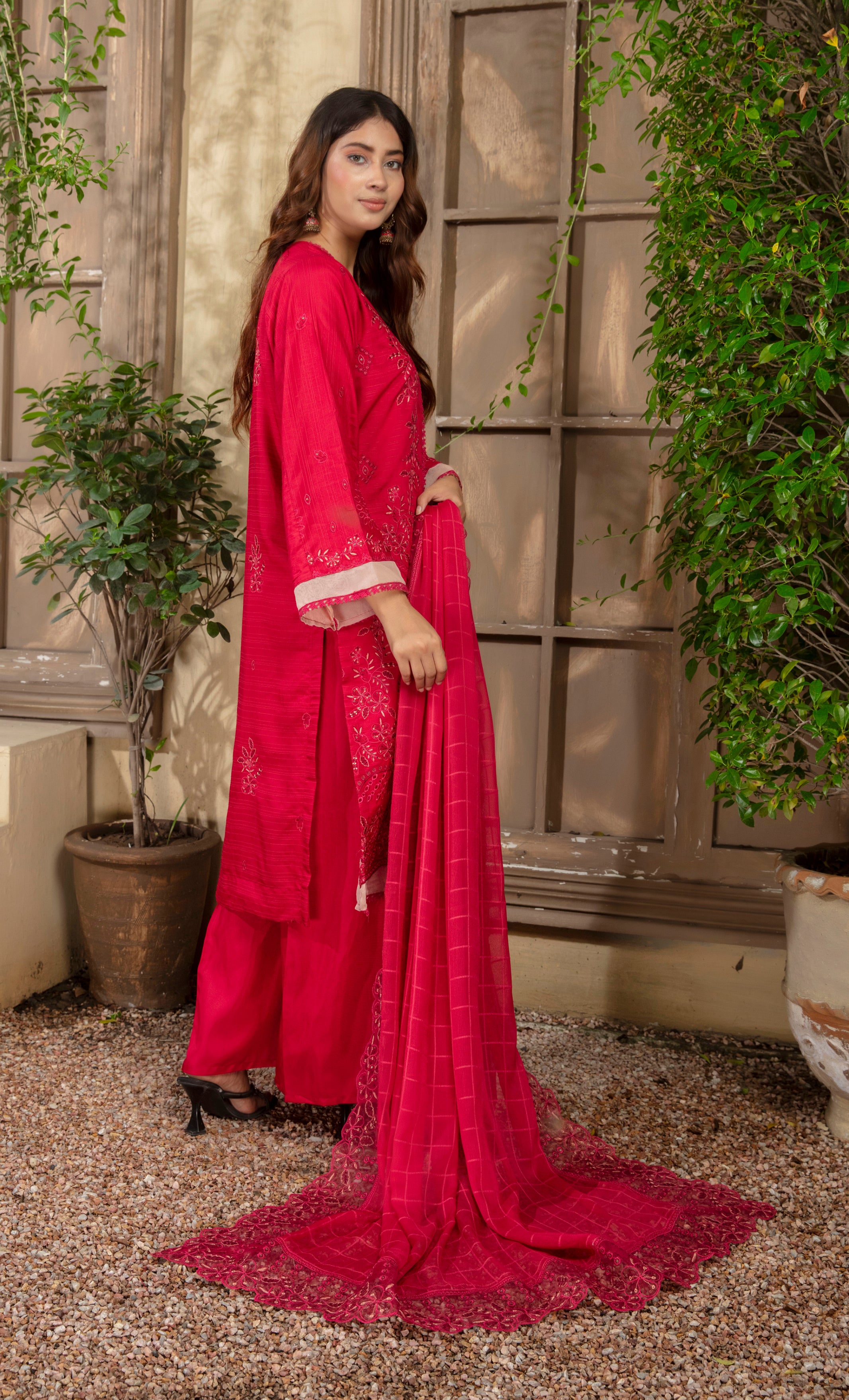 ANMOL Viscose EMB Shirt & Dupatta Vol-2401
