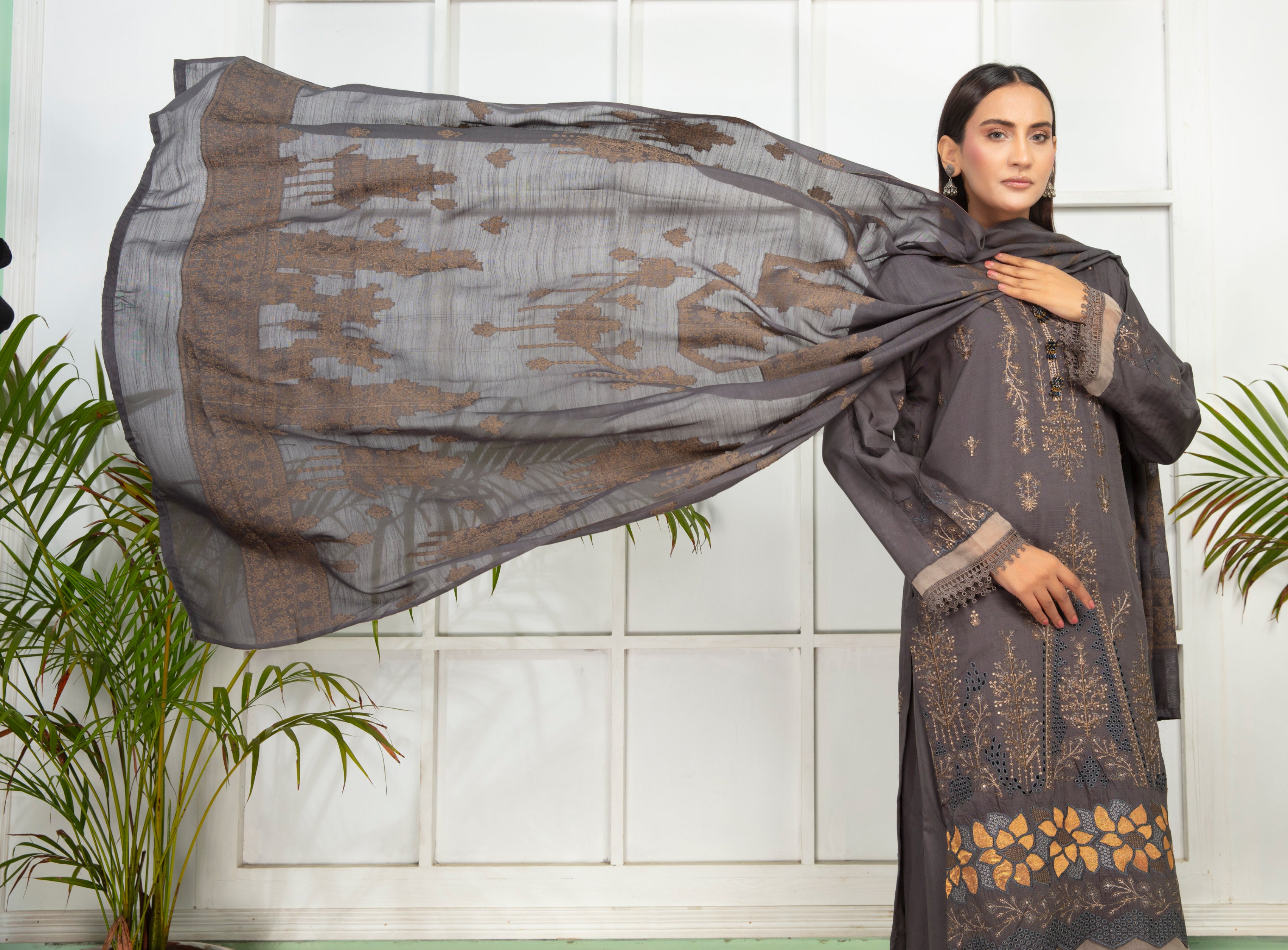 MINAHAL Viscose EMB Shirt & Dupatta Vol-2417