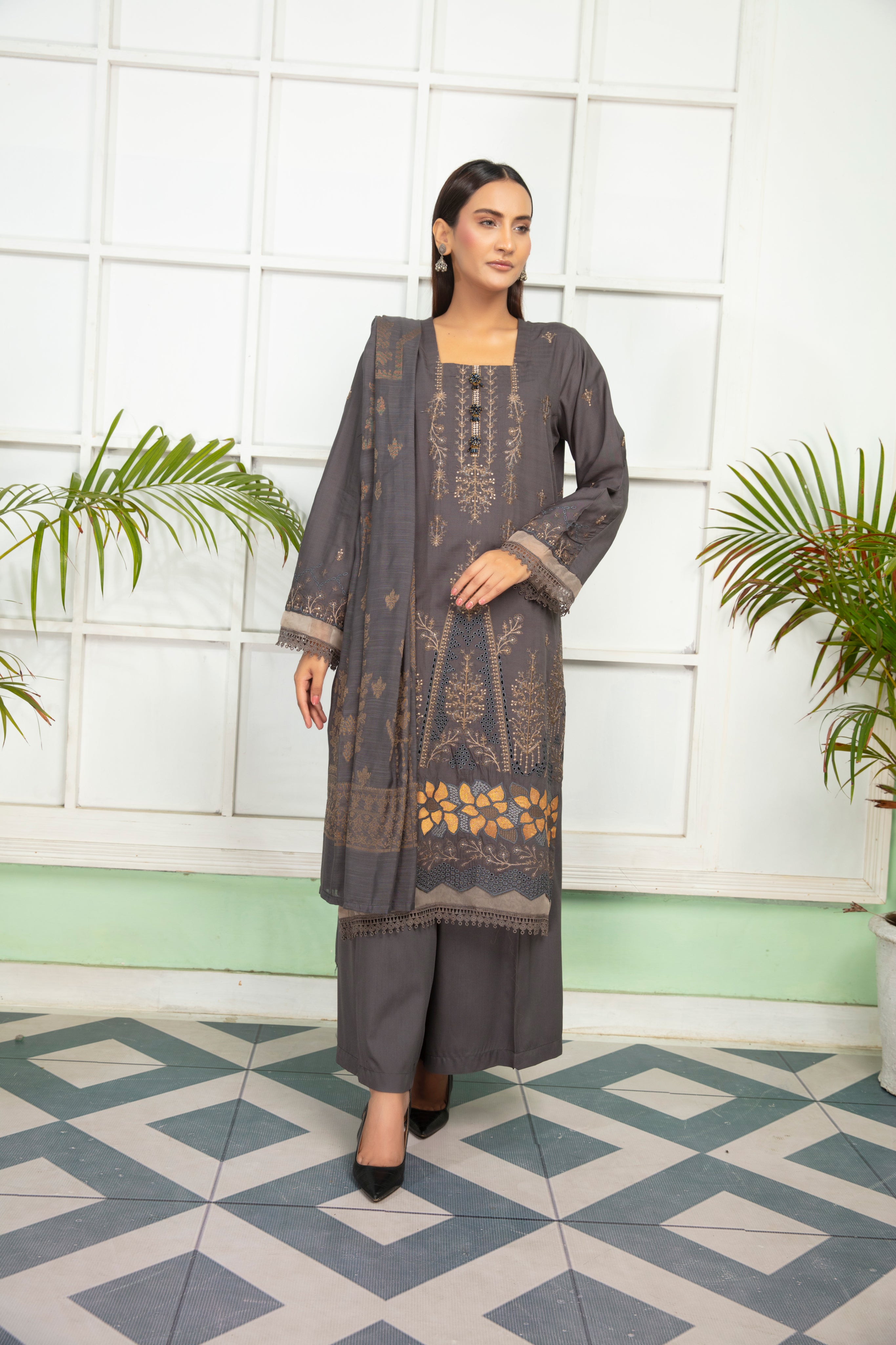 MINAHAL Viscose EMB Shirt & Dupatta Vol-2417