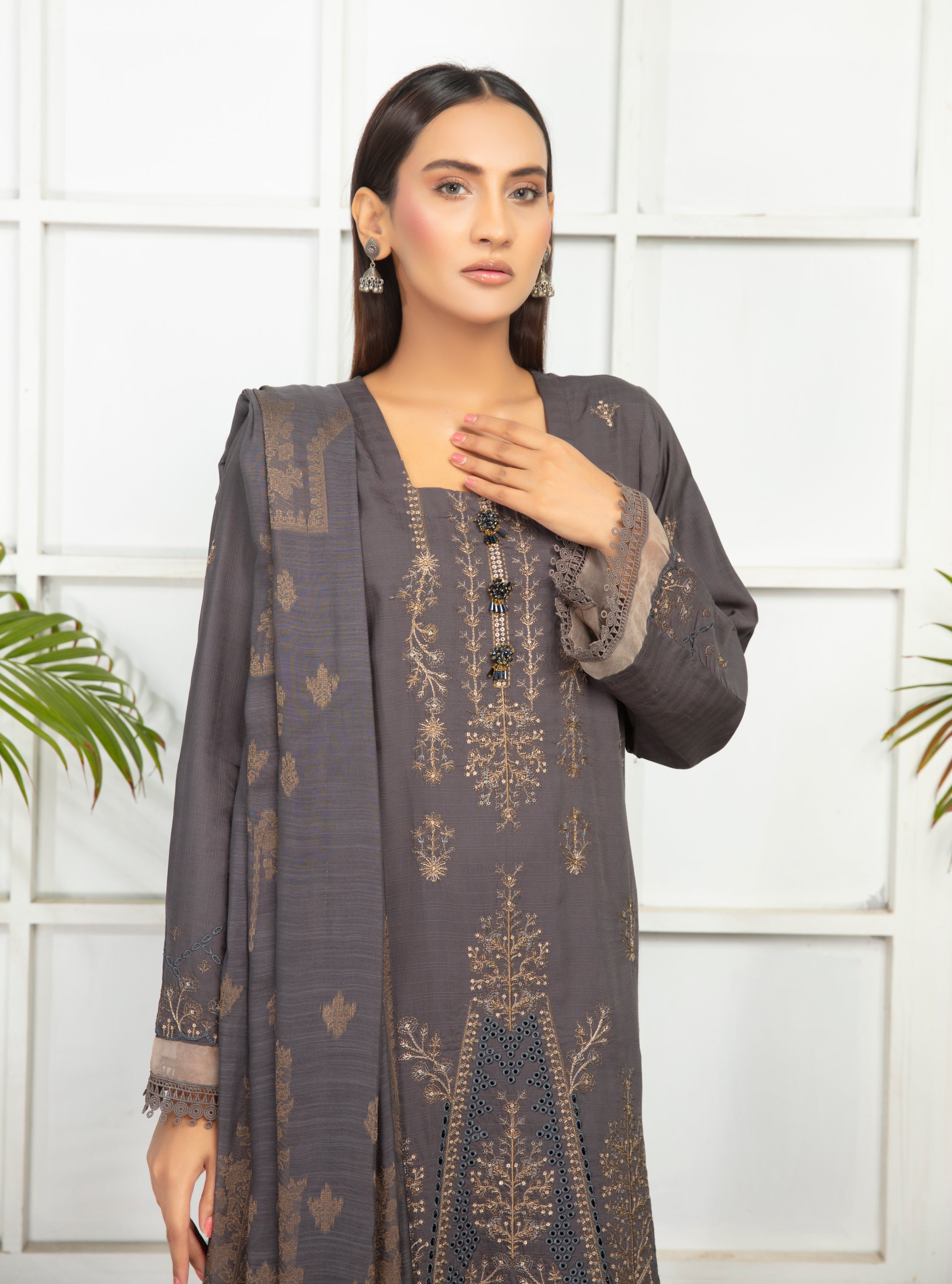 MINAHAL Viscose EMB Shirt & Dupatta Vol-2417