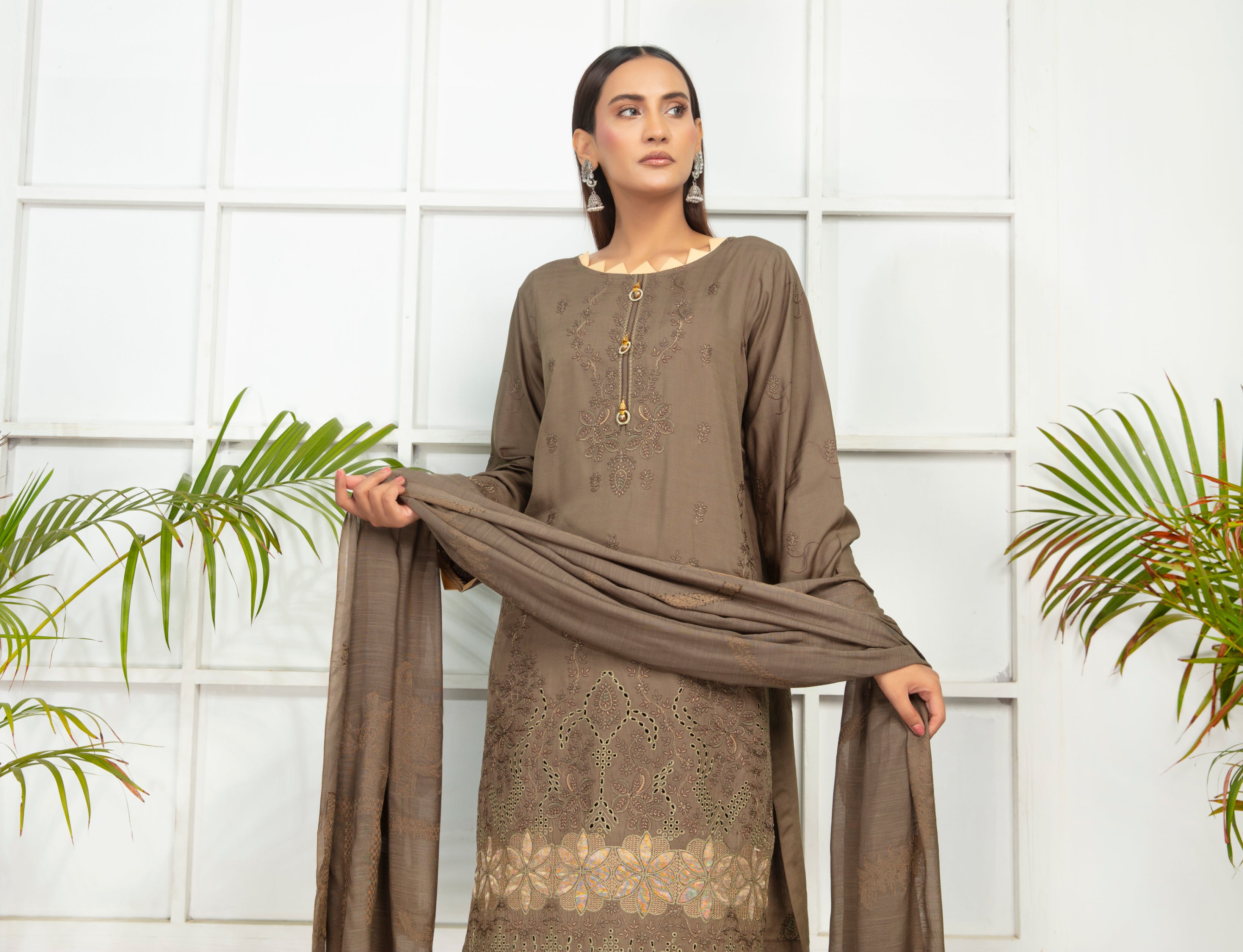MINAHAL Viscose EMB Shirt & Dupatta Vol-2417
