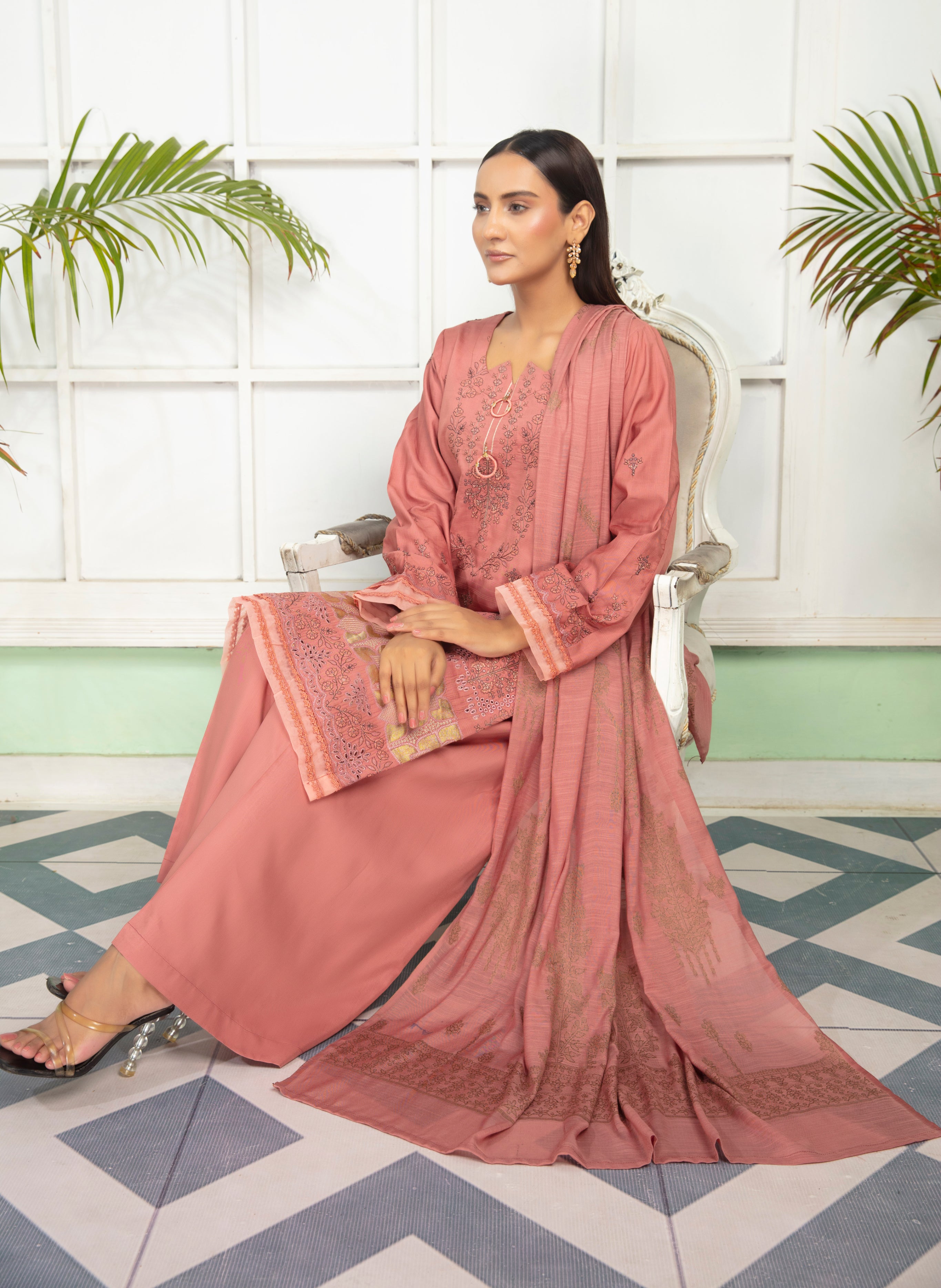 MINAHAL Viscose EMB Shirt & Dupatta Vol-2417