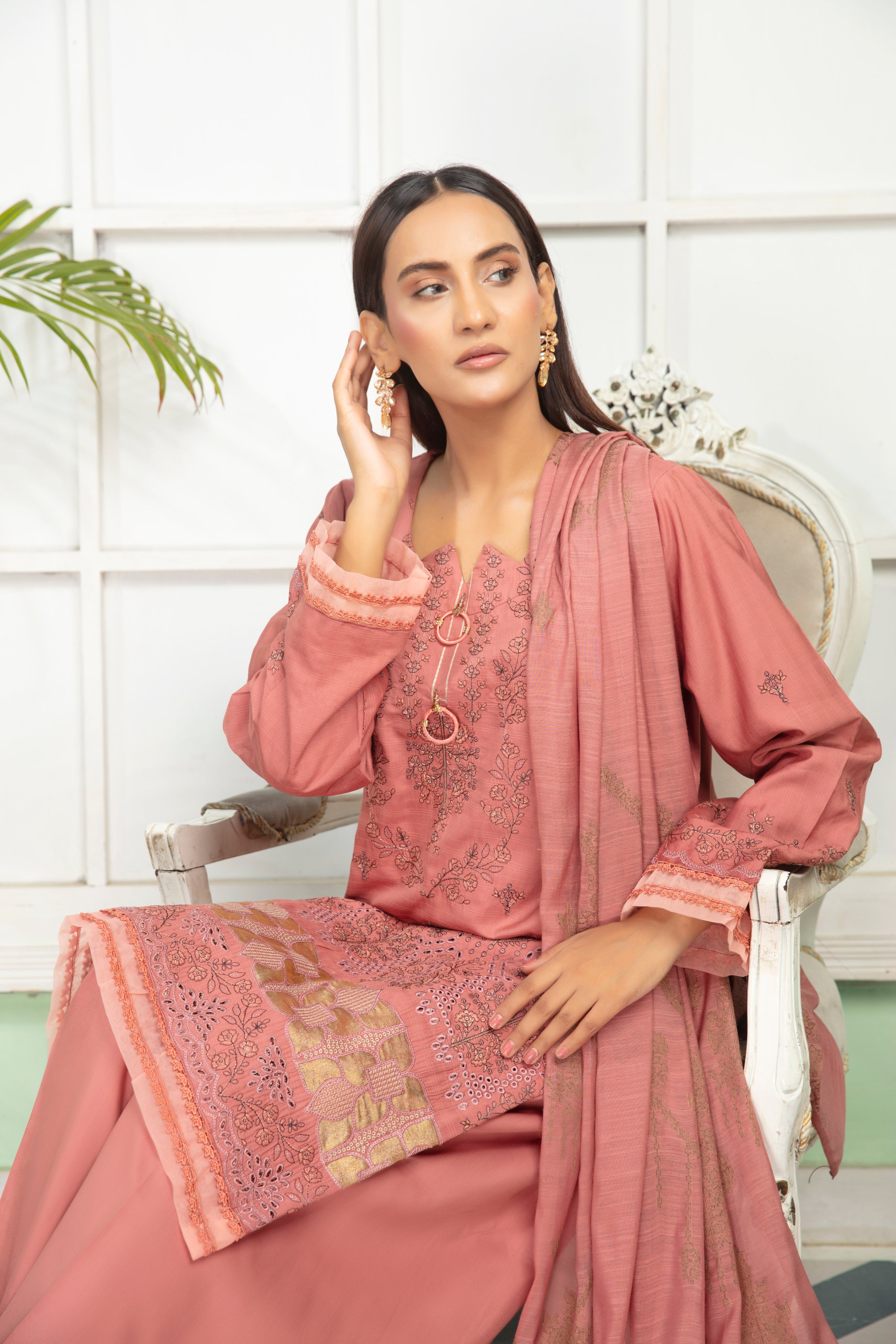 MINAHAL Viscose EMB Shirt & Dupatta Vol-2417