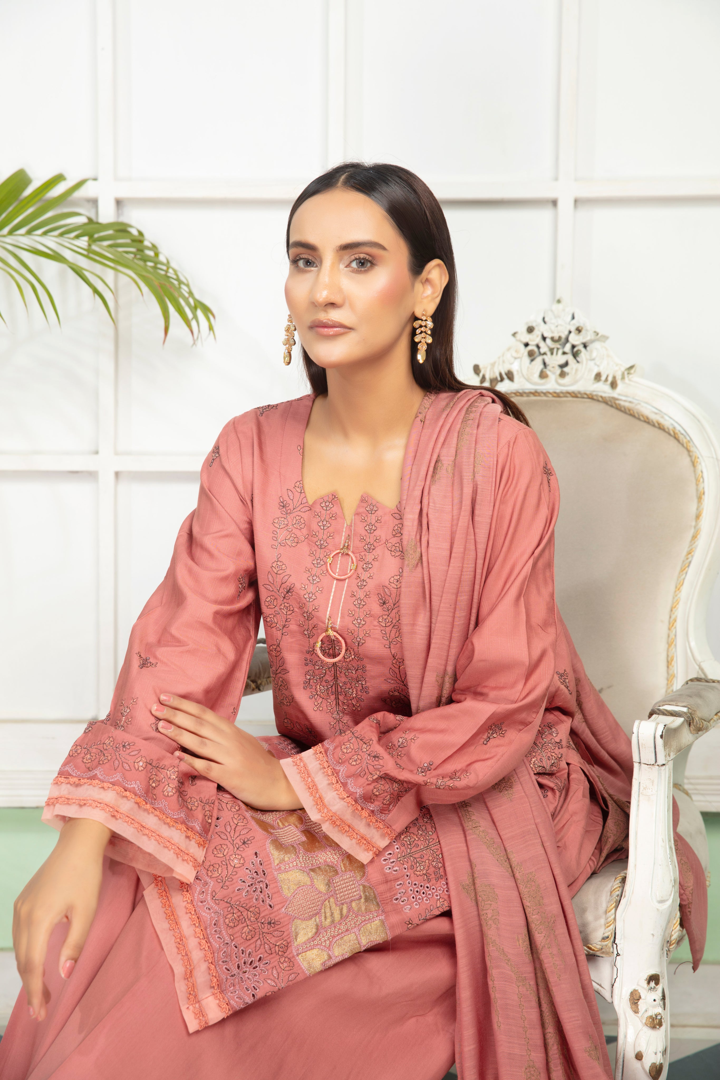 MINAHAL Viscose EMB Shirt & Dupatta Vol-2417