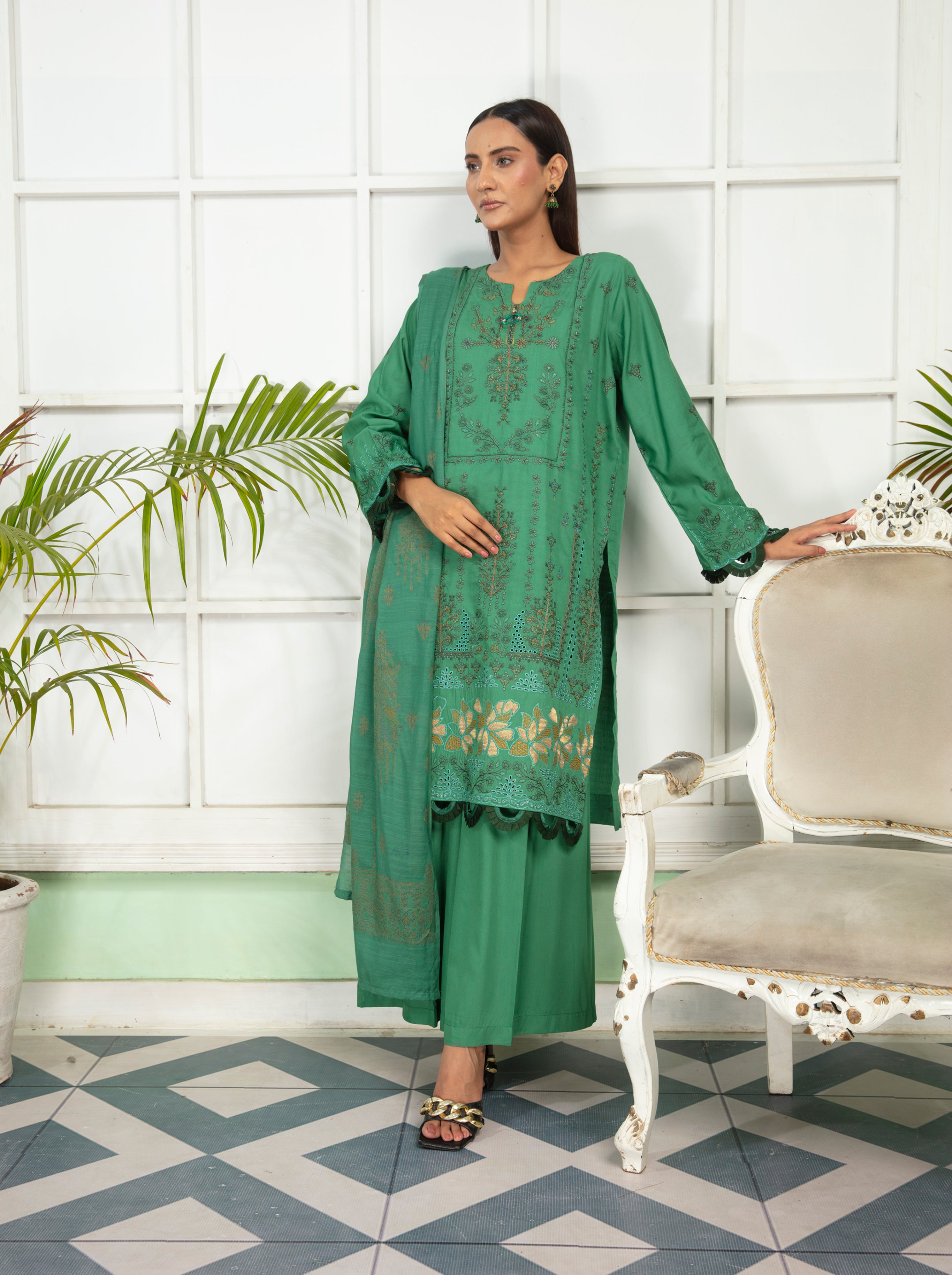MINAHAL Viscose EMB Shirt & Dupatta Vol-2417
