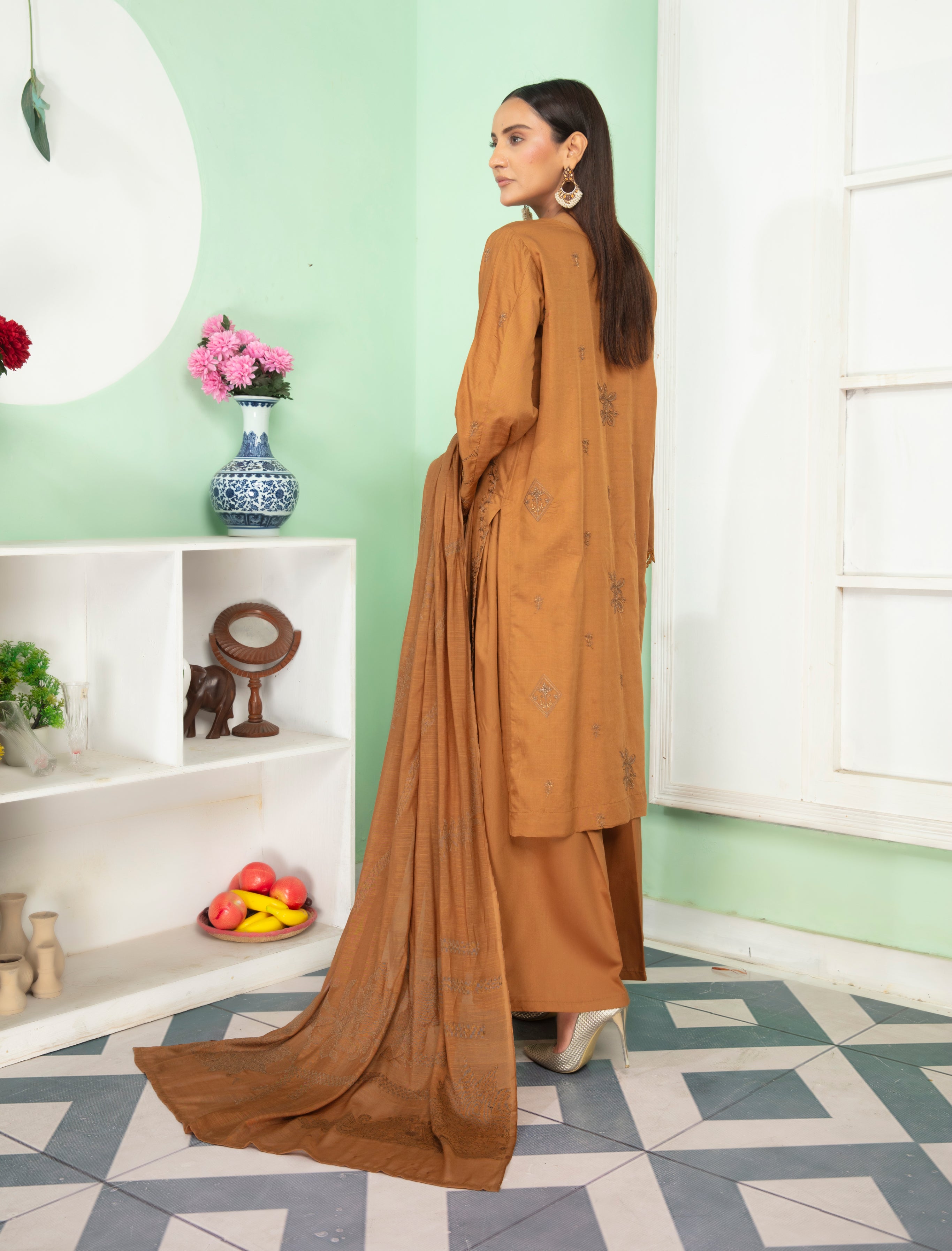MINAHAL Viscose EMB Shirt & Dupatta Vol-2417