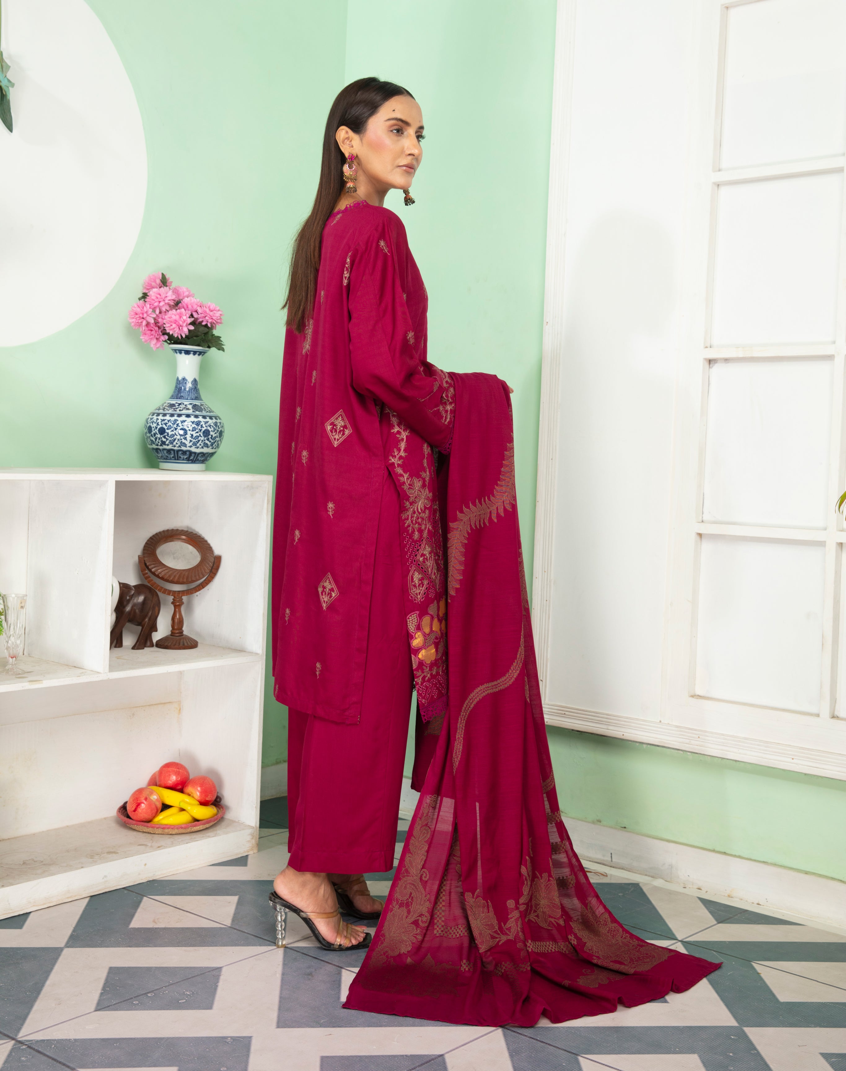 MINAHAL Viscose EMB Shirt & Dupatta Vol-2417