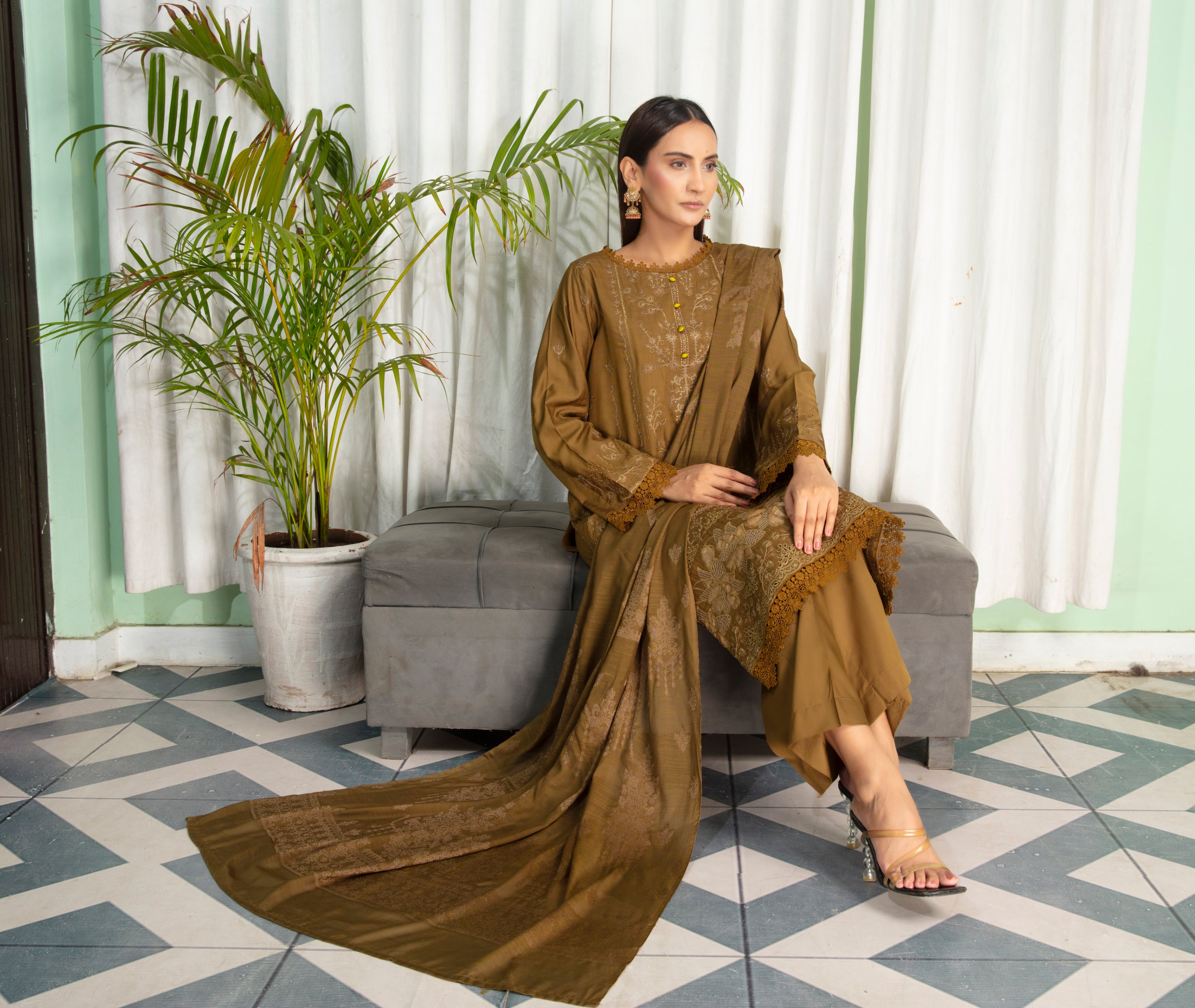 MINAHAL Viscose EMB Shirt & Dupatta Vol-2417