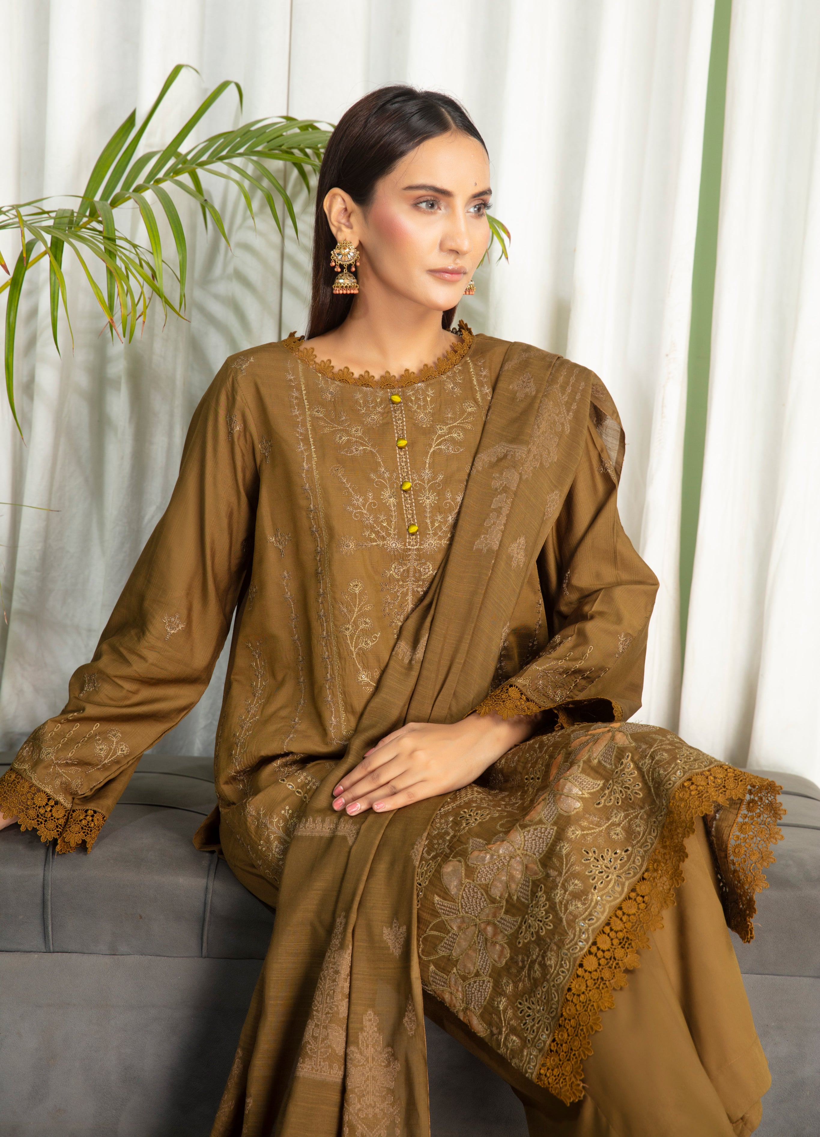 MINAHAL Viscose EMB Shirt & Dupatta Vol-2417