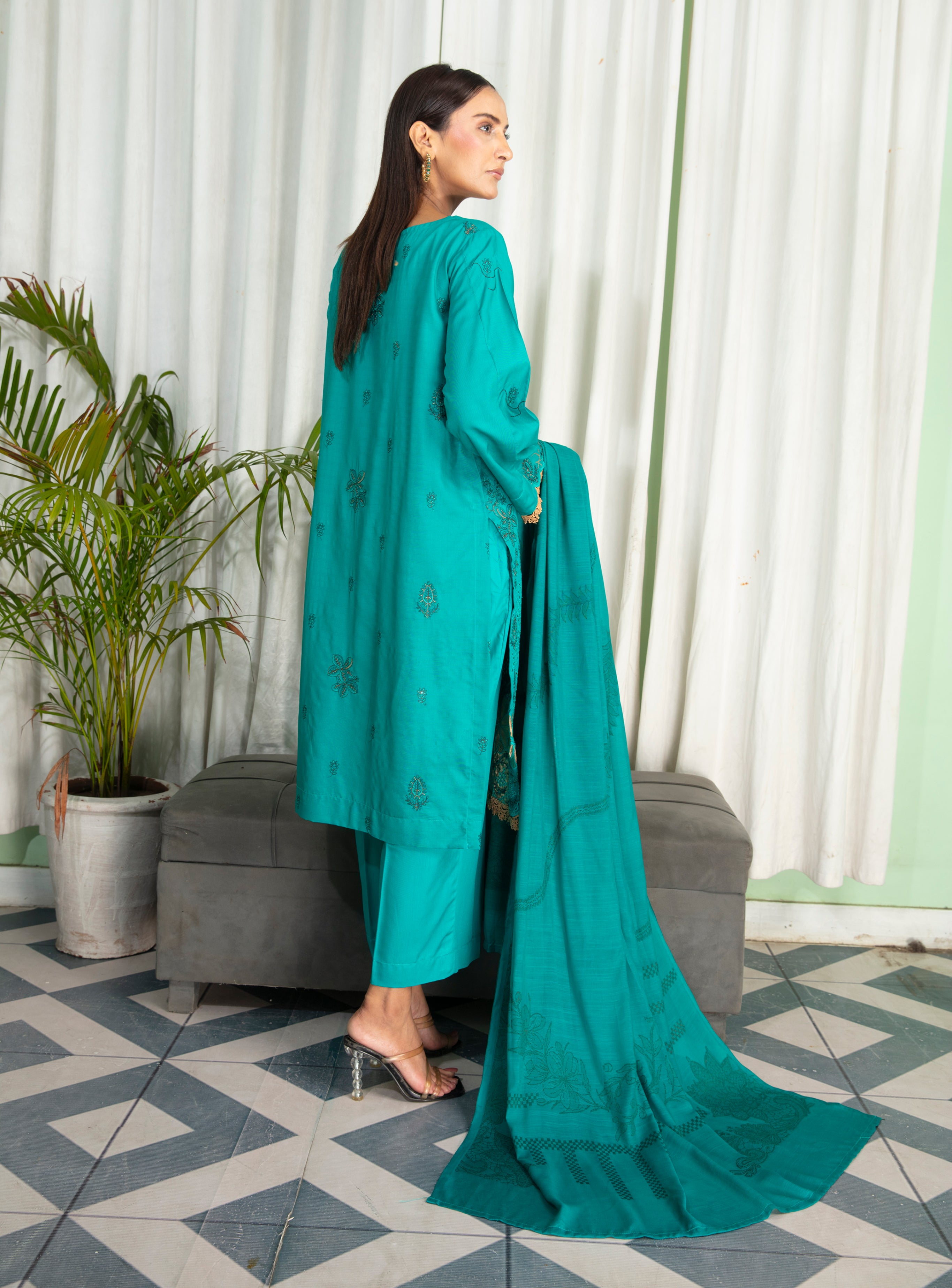 MINAHAL Viscose EMB Shirt & Dupatta Vol-2417