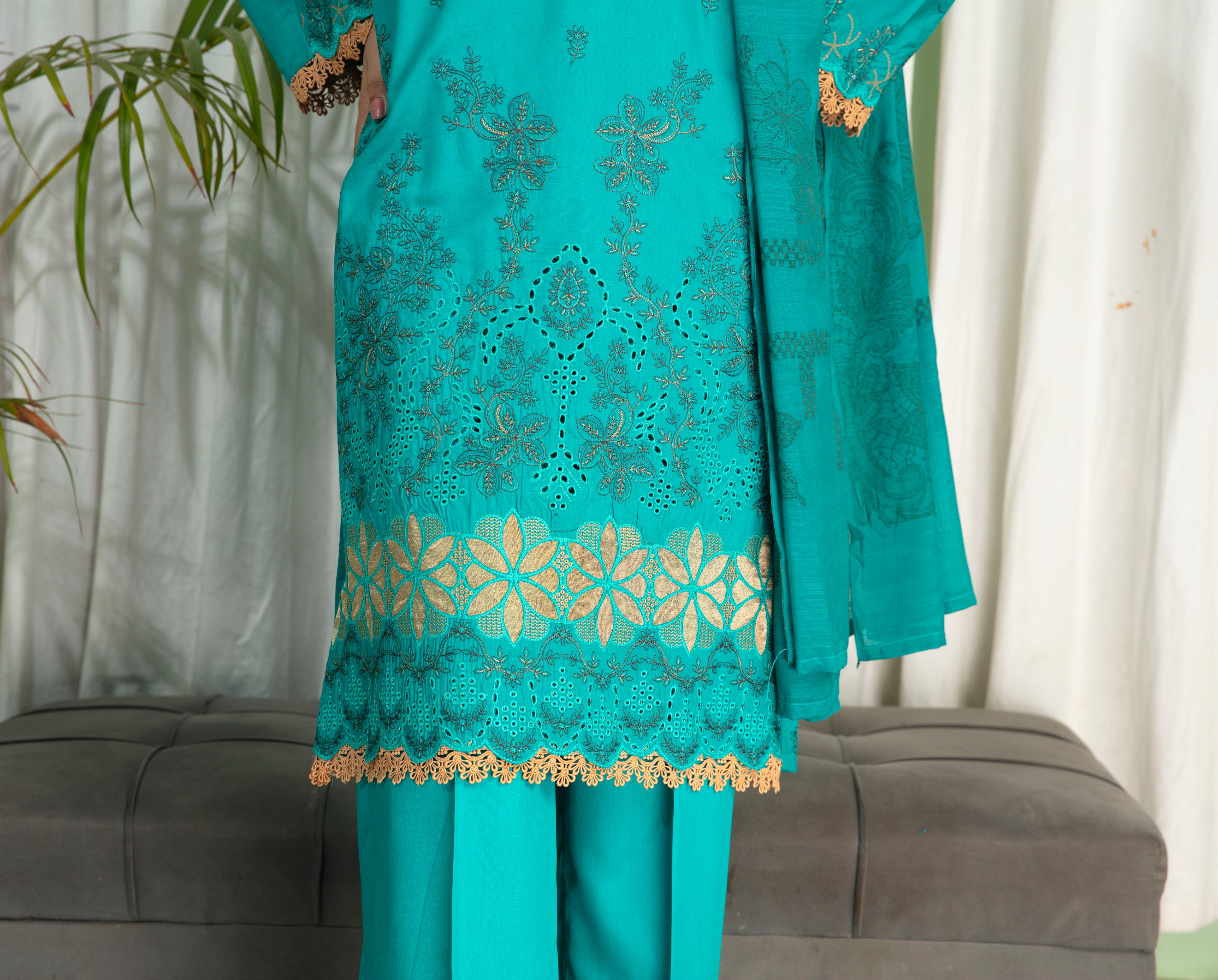 MINAHAL Viscose EMB Shirt & Dupatta Vol-2417