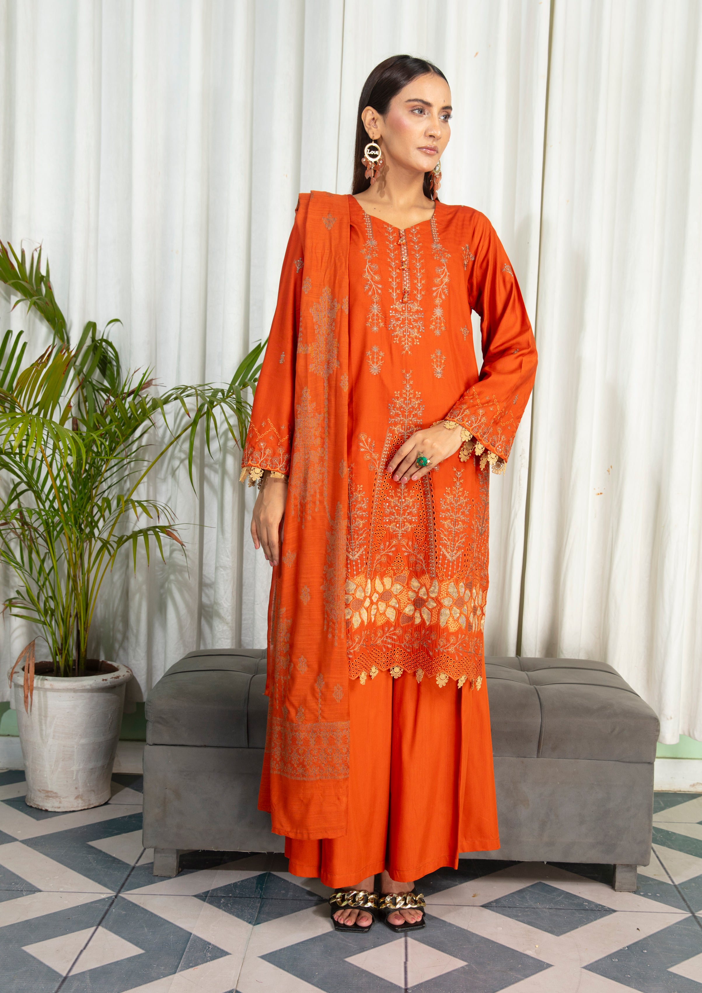 MINAHAL Viscose EMB Shirt & Dupatta Vol-2417