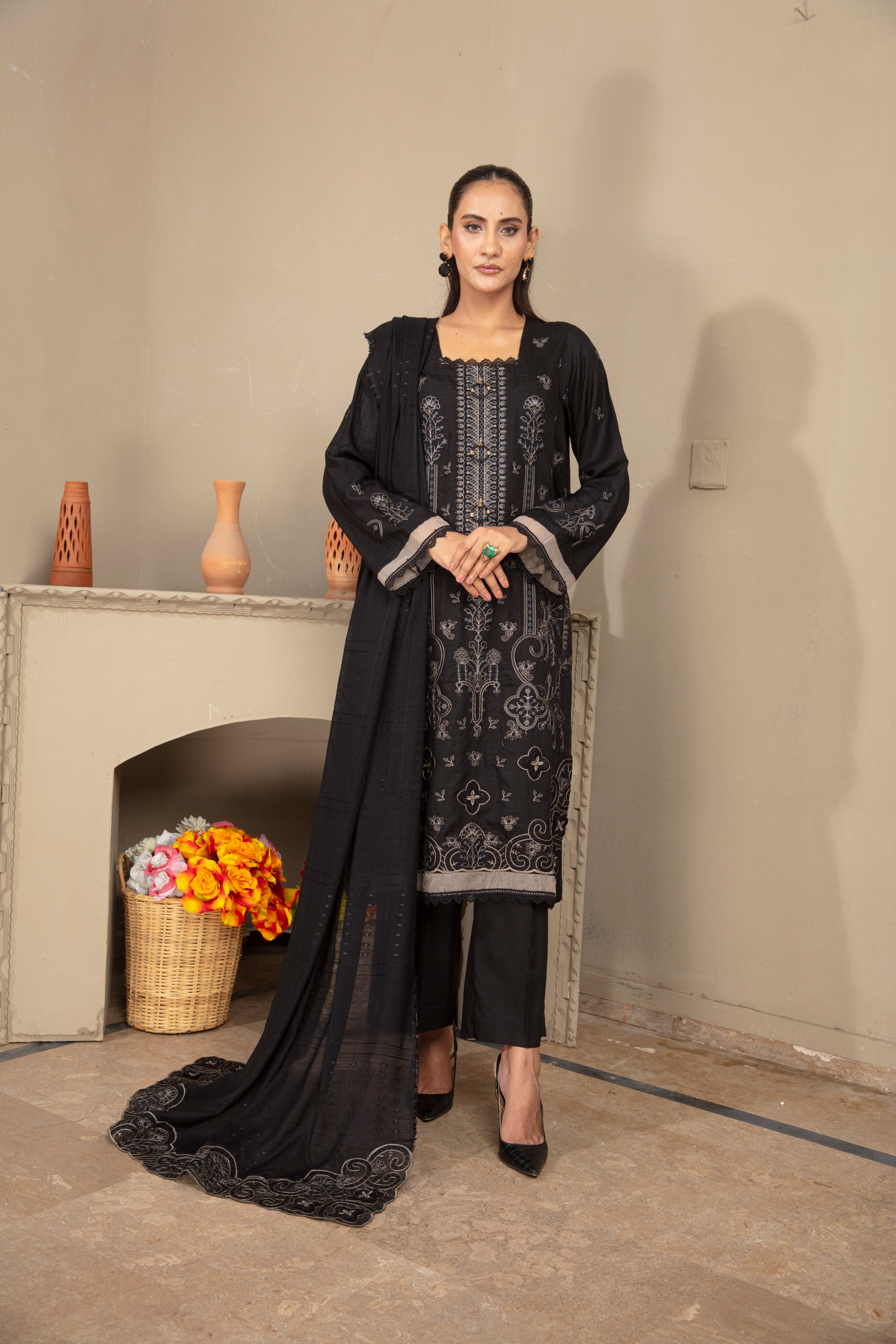GHAZZAL Viscose EMB Shirt & Dupatta Vol-2404
