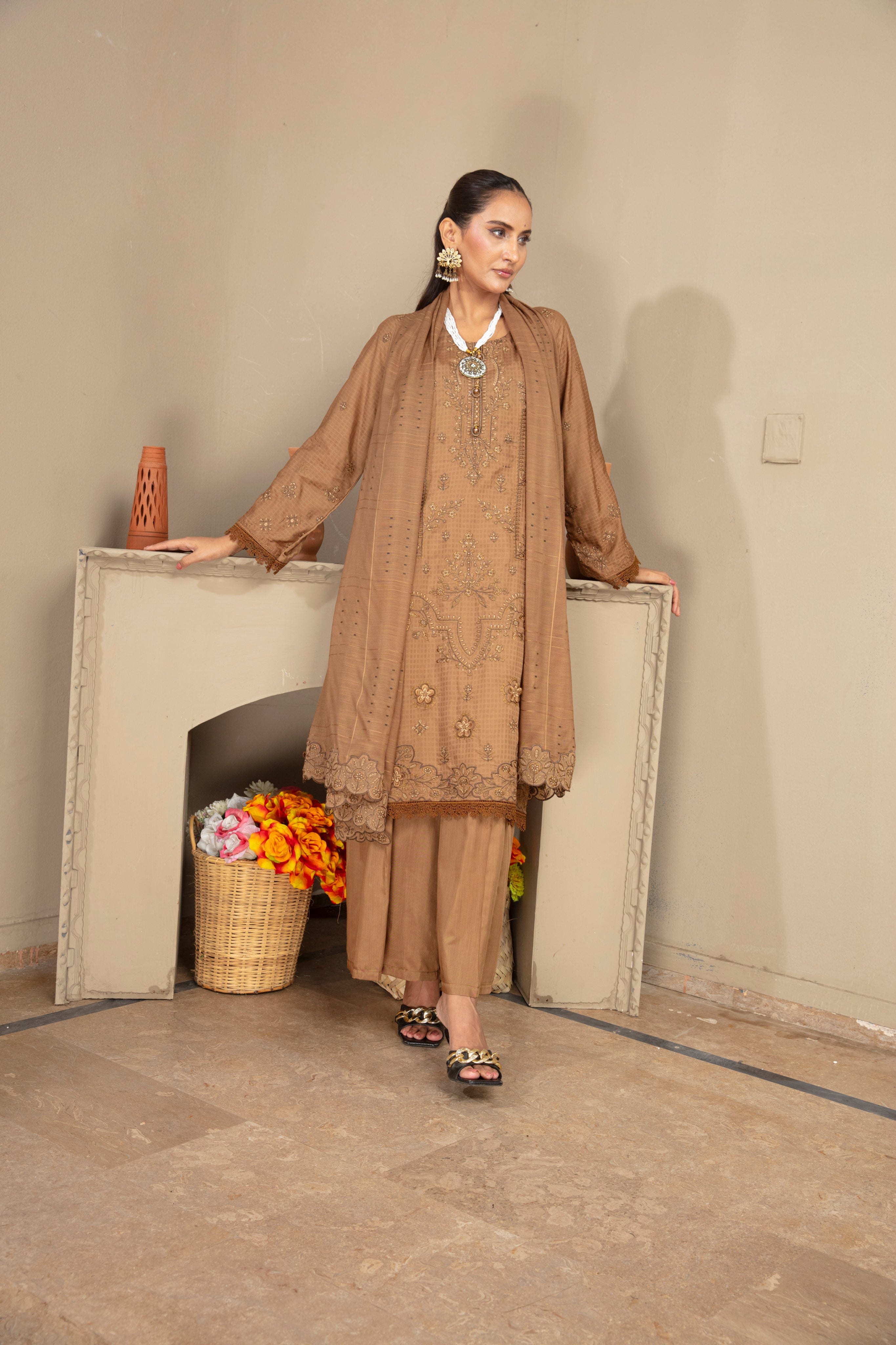 GHAZZAL Viscose EMB Shirt & Dupatta Vol-2404